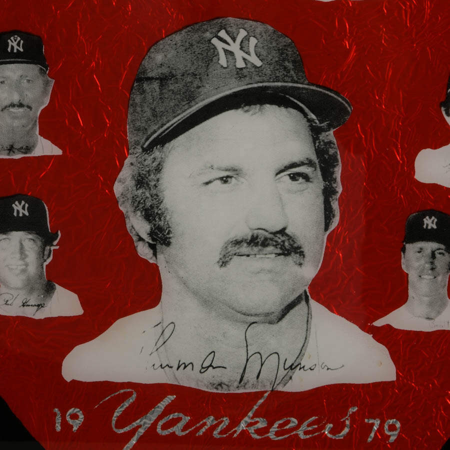 1979 New York Yankees "Big Apple Headshot Signature" Screen Print on Board-3
