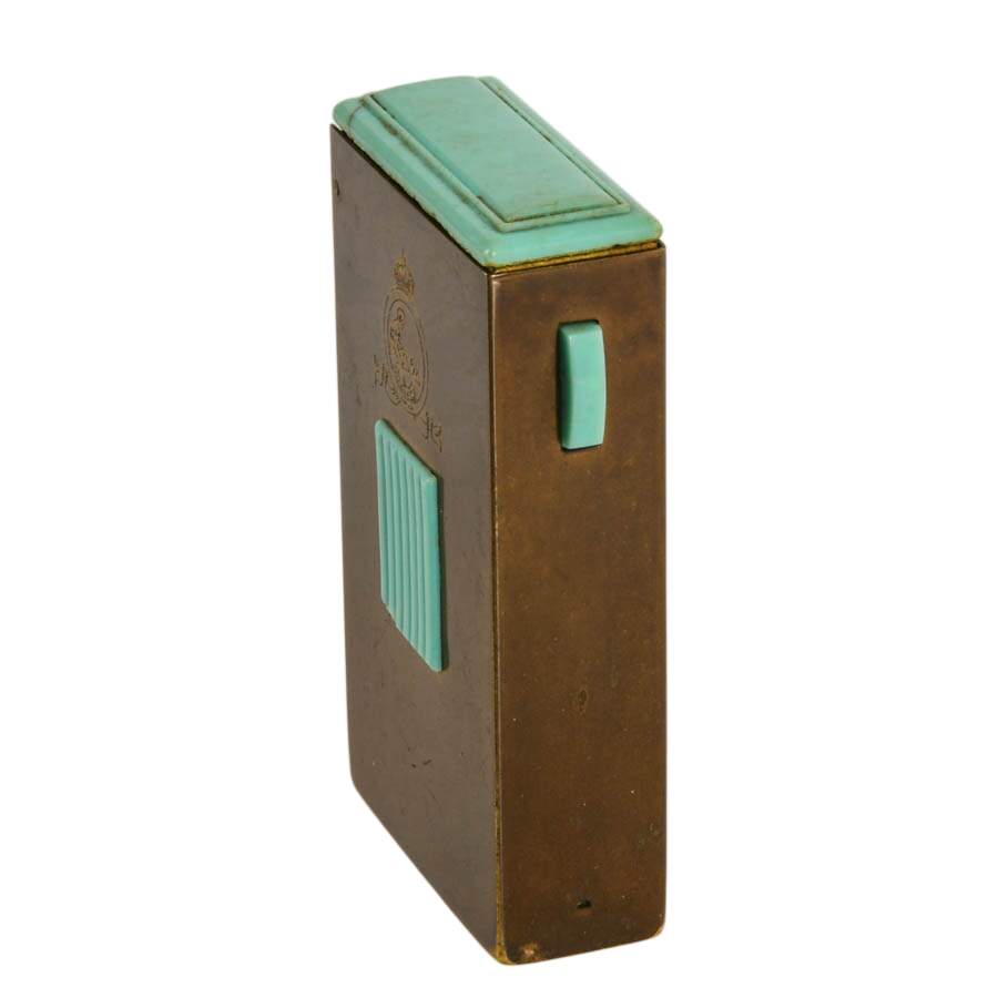 Art Deco Coty Brass and Bakelite Perfume Bottle Case-4