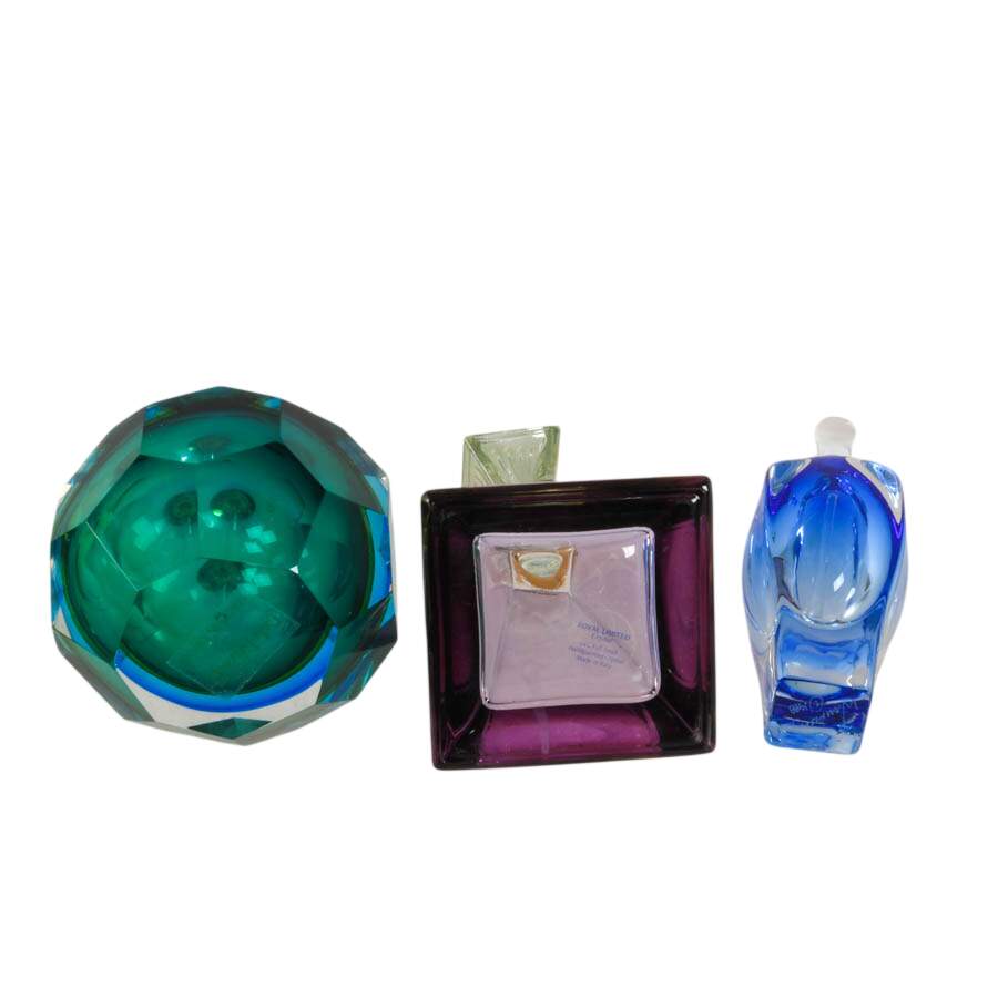 Trio of Colorful Crystal Perfume Bottles-10