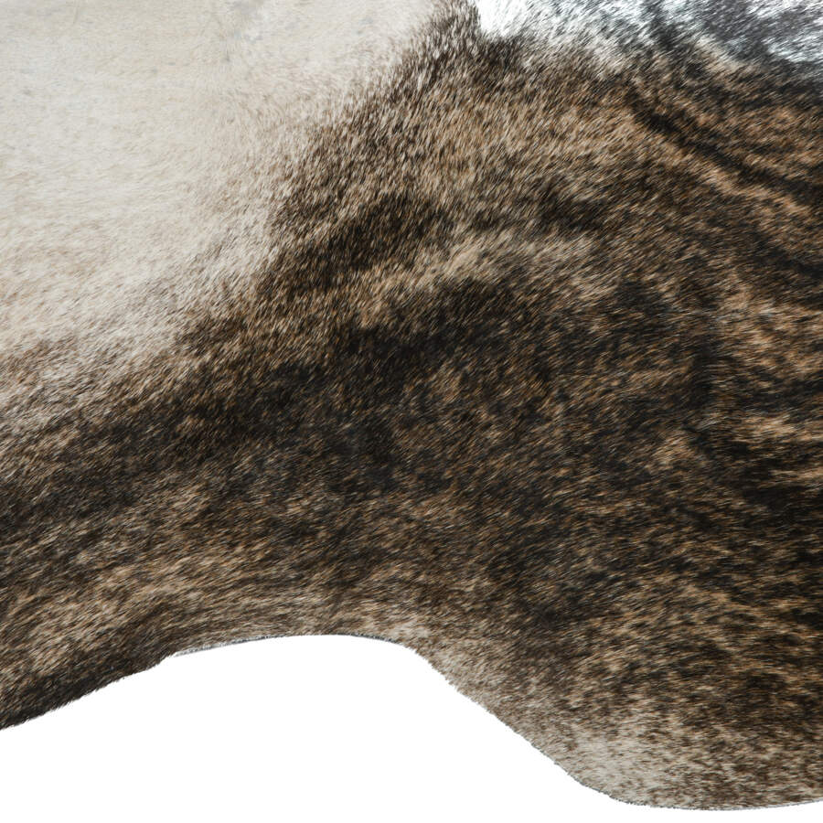 Natural Exotic Speckled Cowhide Rug in Warm Brown and Cream-3