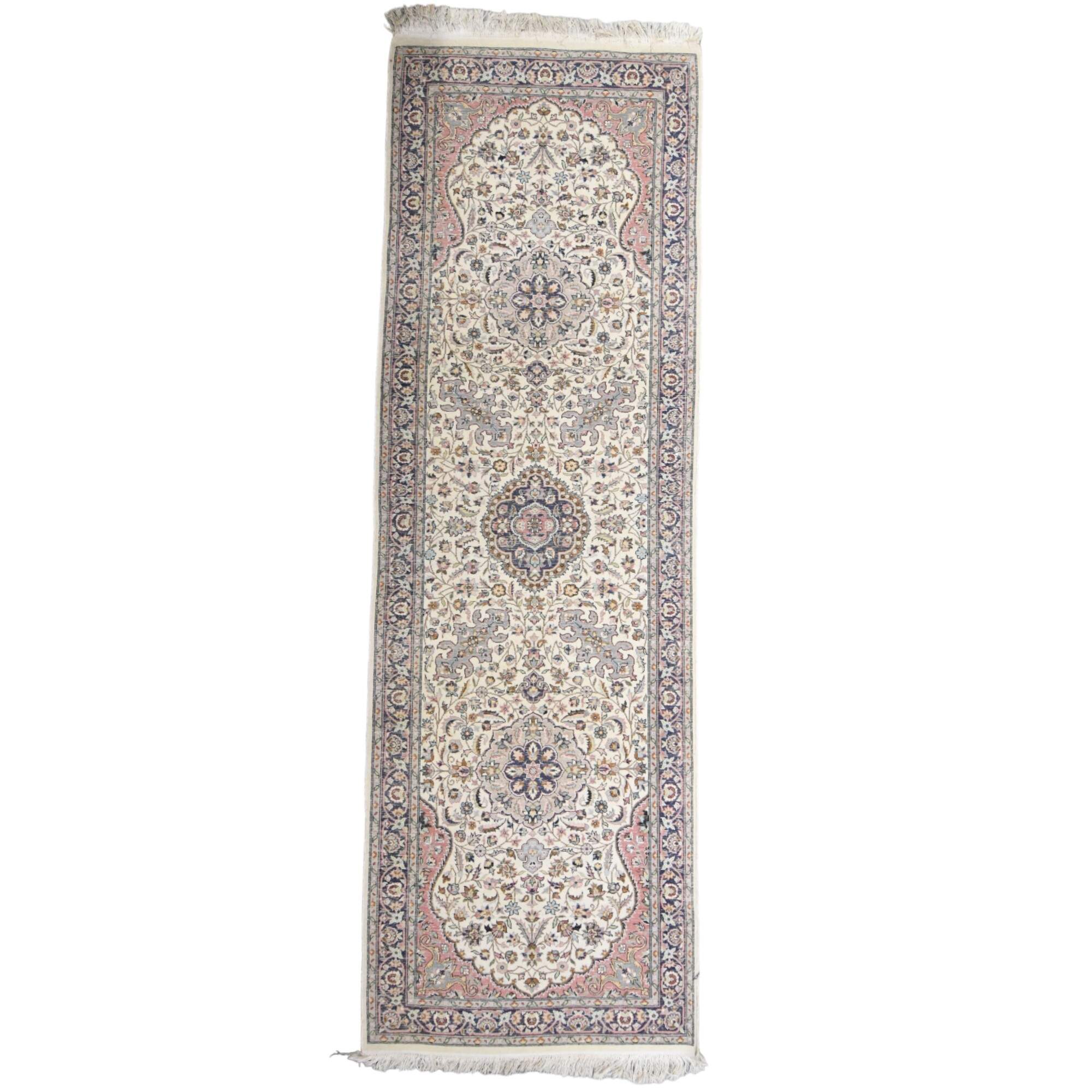 Persian Lachak Toranj Medallion Wool Runner Rug-2