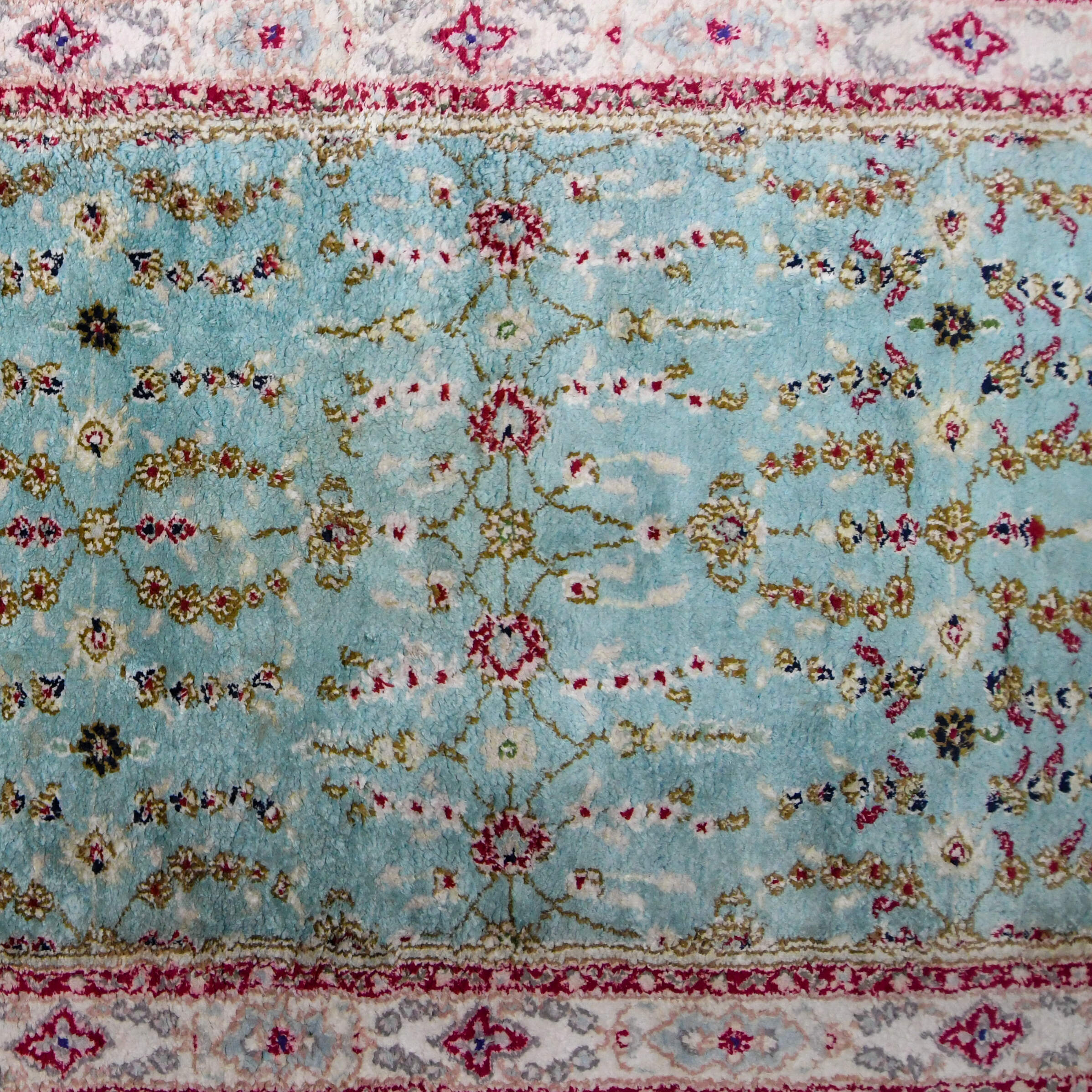Turkish Ada Handicraft Center Plush Pinks Mercerized Cotton Runner Rug-8