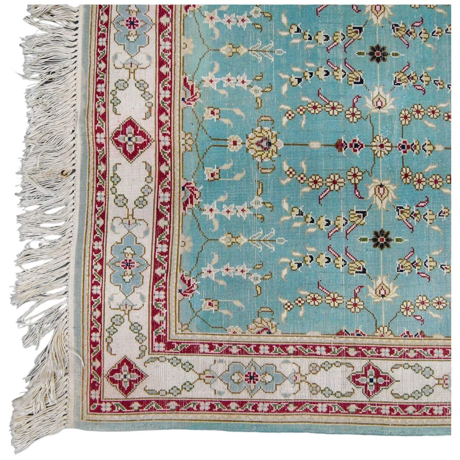 Turkish Ada Handicraft Center Plush Pinks Mercerized Cotton Runner Rug-6