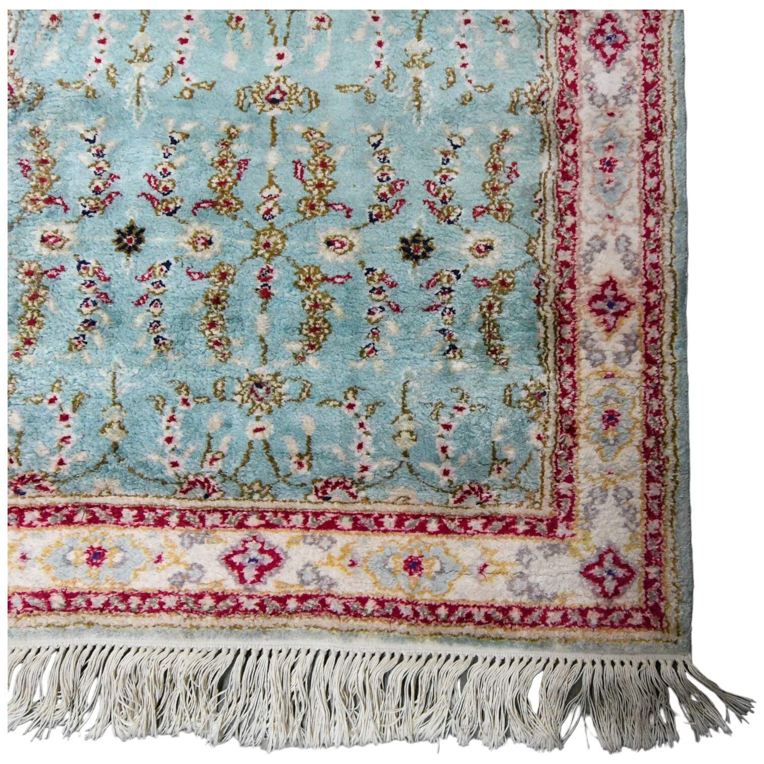 Turkish Ada Handicraft Center Plush Pinks Mercerized Cotton Runner Rug-4