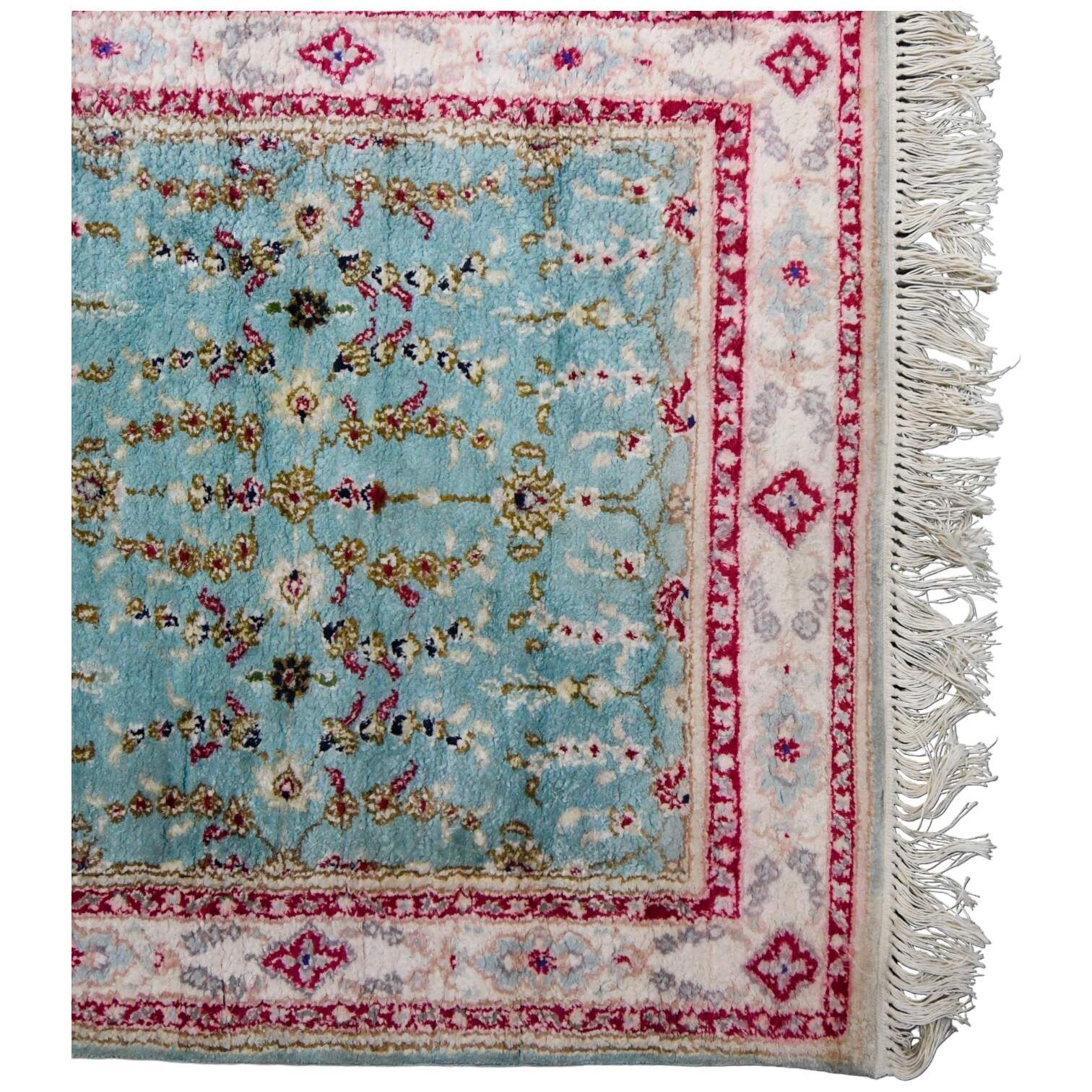 Turkish Ada Handicraft Center Plush Pinks Mercerized Cotton Runner Rug-3