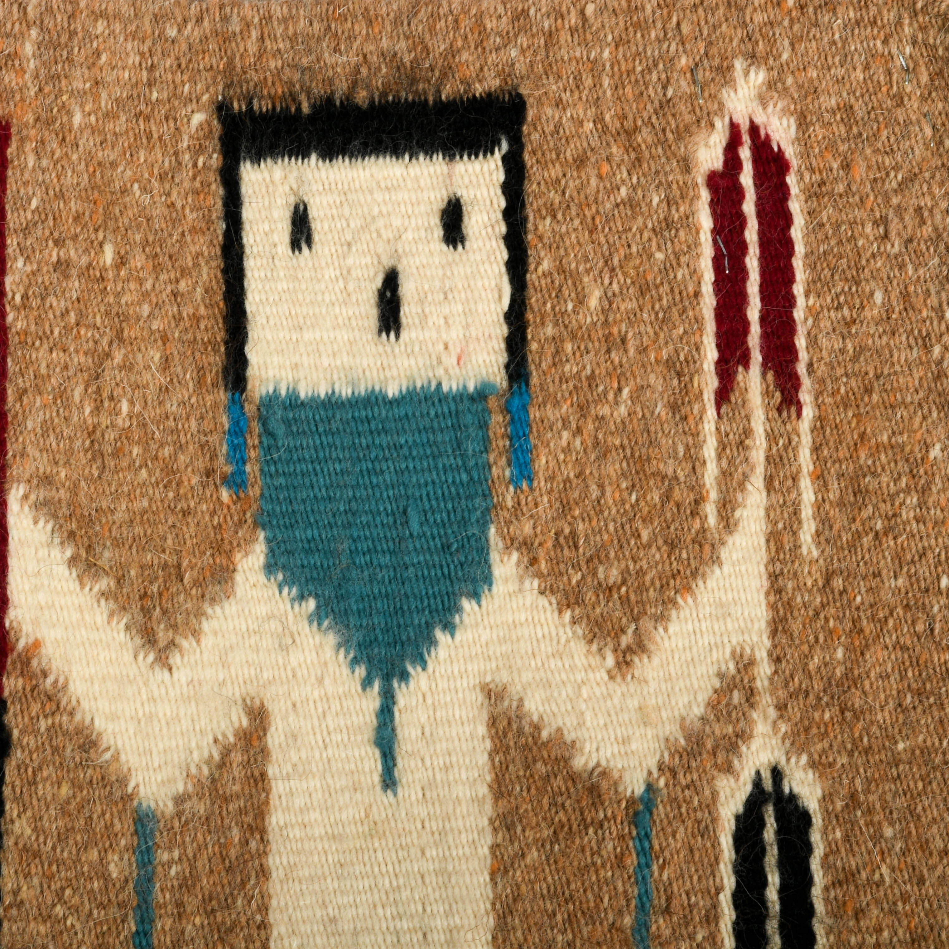 New Mexican Hand-Woven Navajo Yei Rug-3