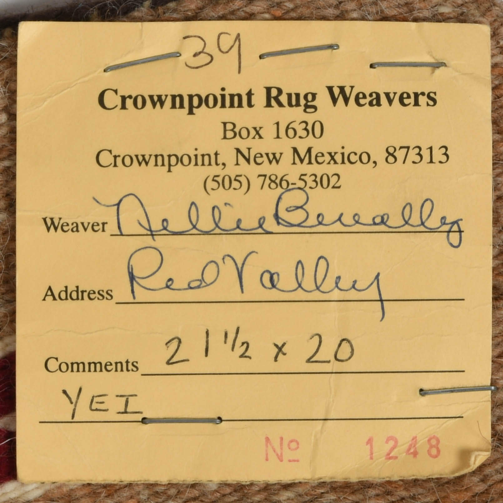 New Mexican Hand-Woven Navajo Yei Rug-2