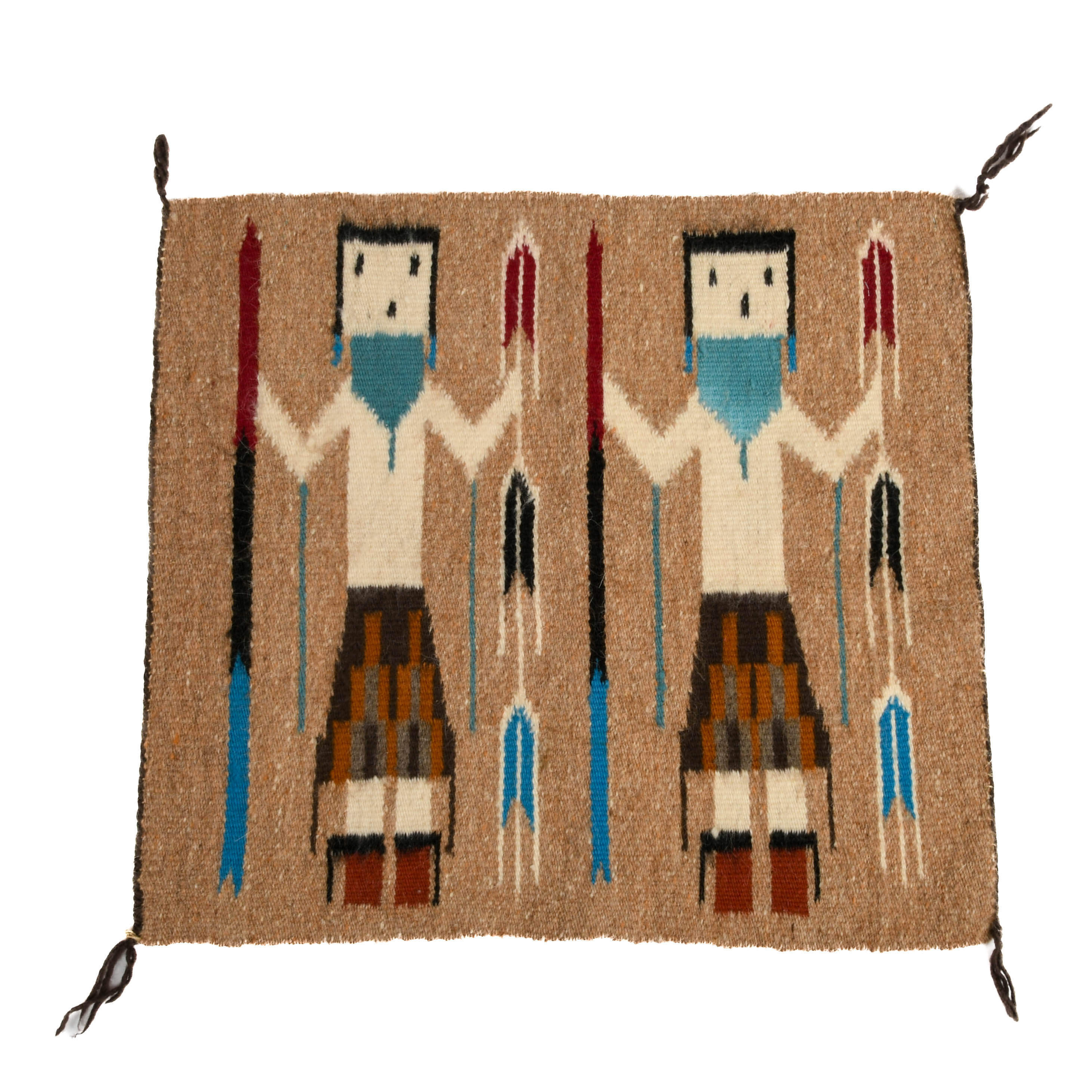 New Mexican Hand-Woven Navajo Yei Rug-1