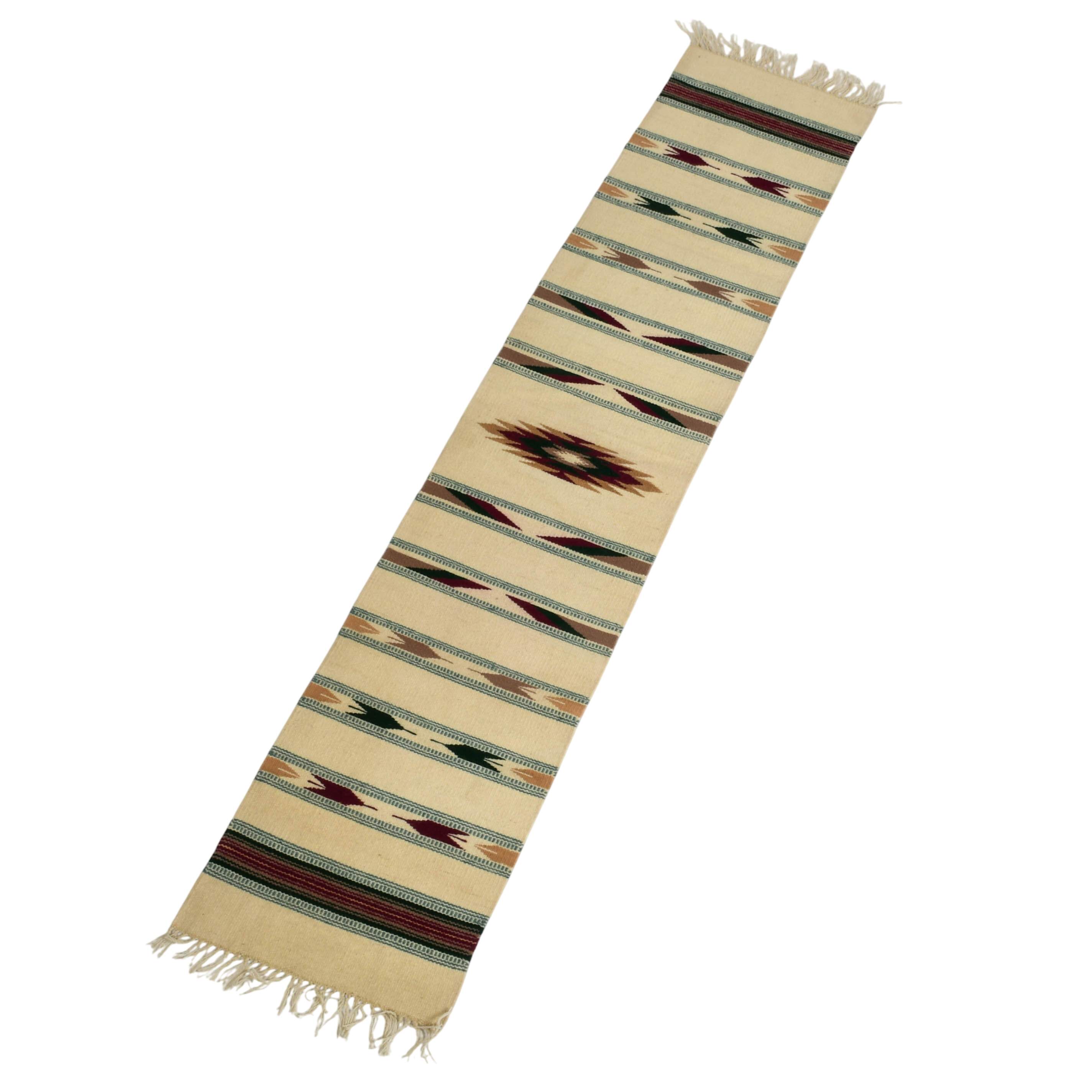 Native Hand-Woven Wool Runner Rug-2