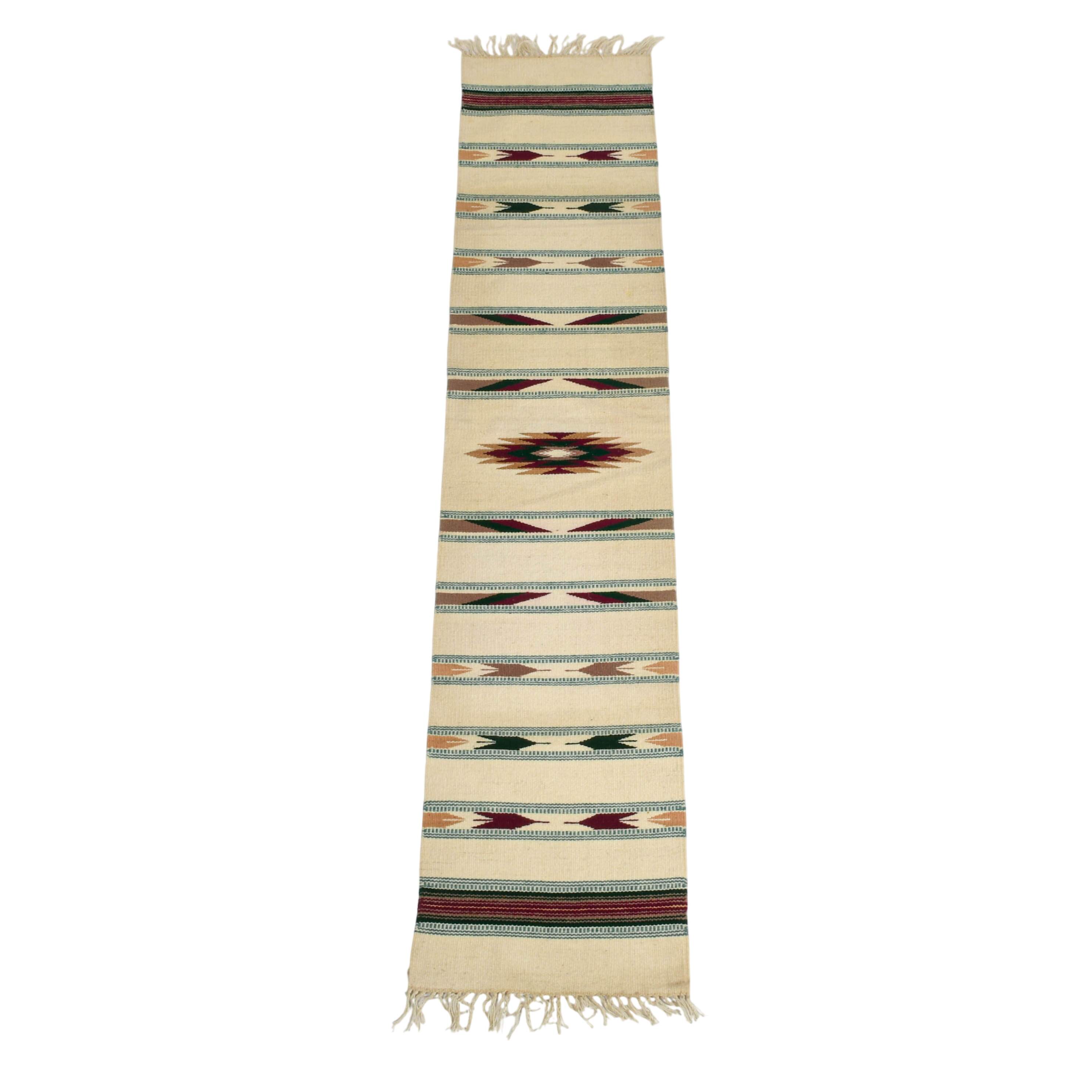 Native Hand-Woven Wool Runner Rug-1