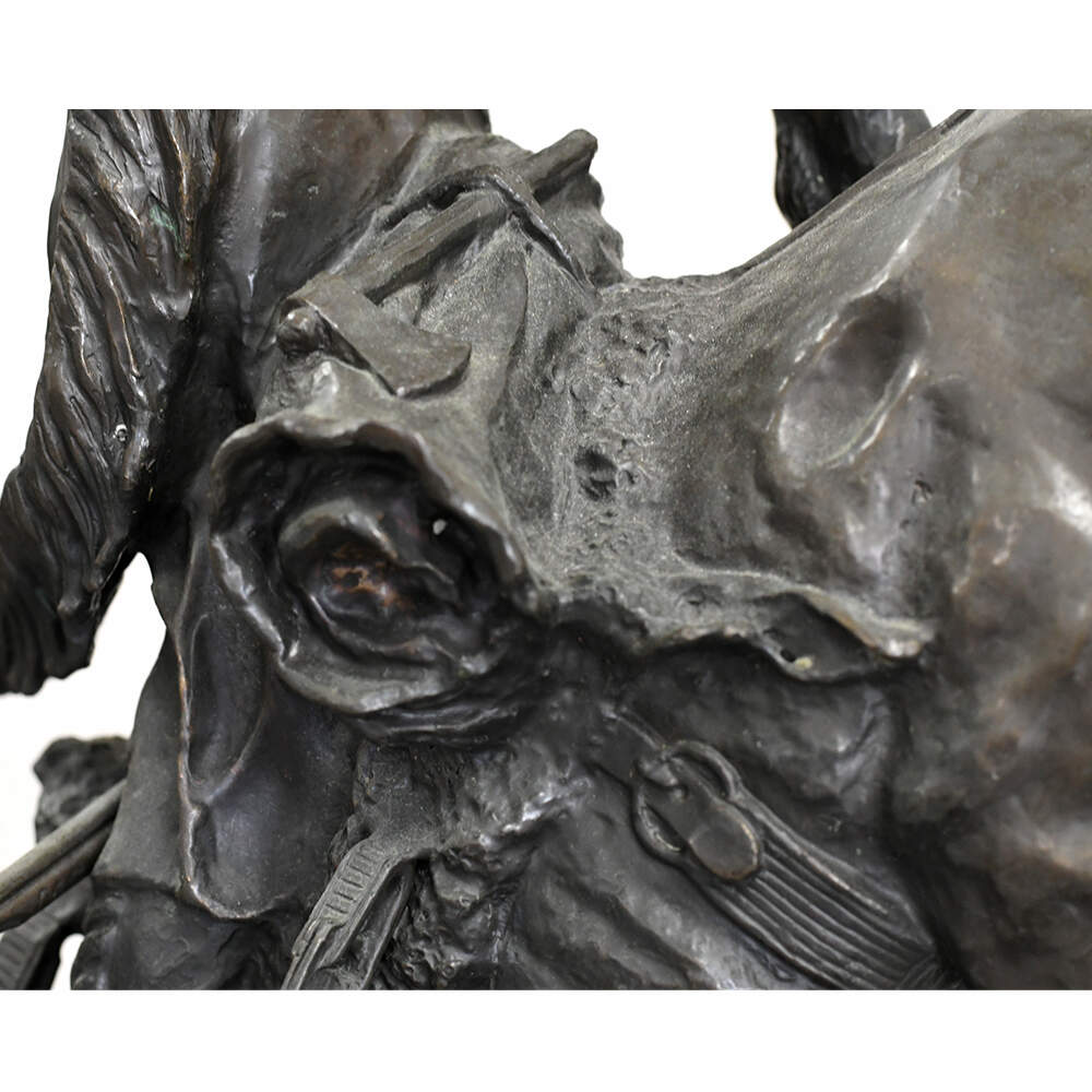 Bronze Mountain Man Sculpture After Frederic Remington-11