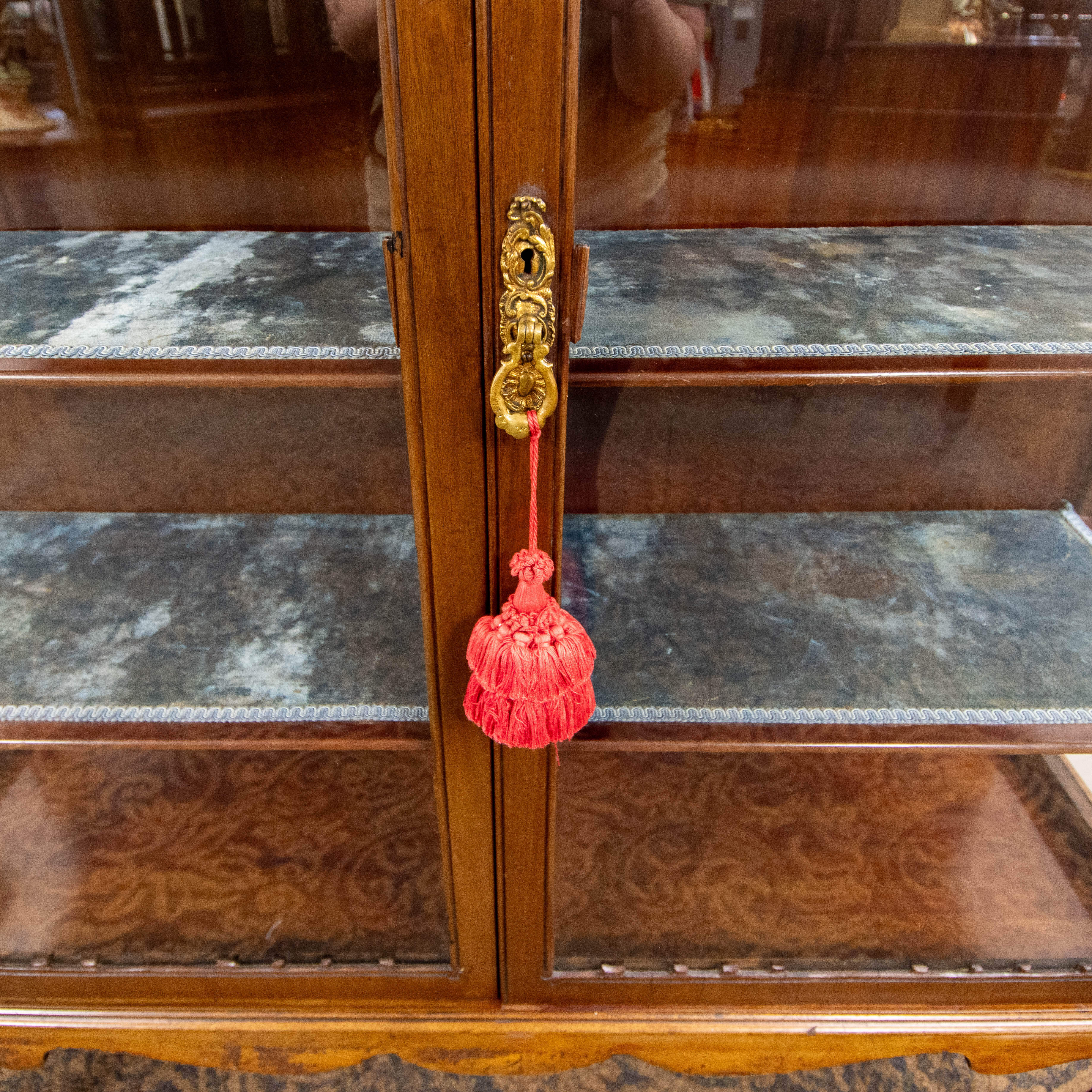 Art Nouveau Inlaid Display Cabinet-4