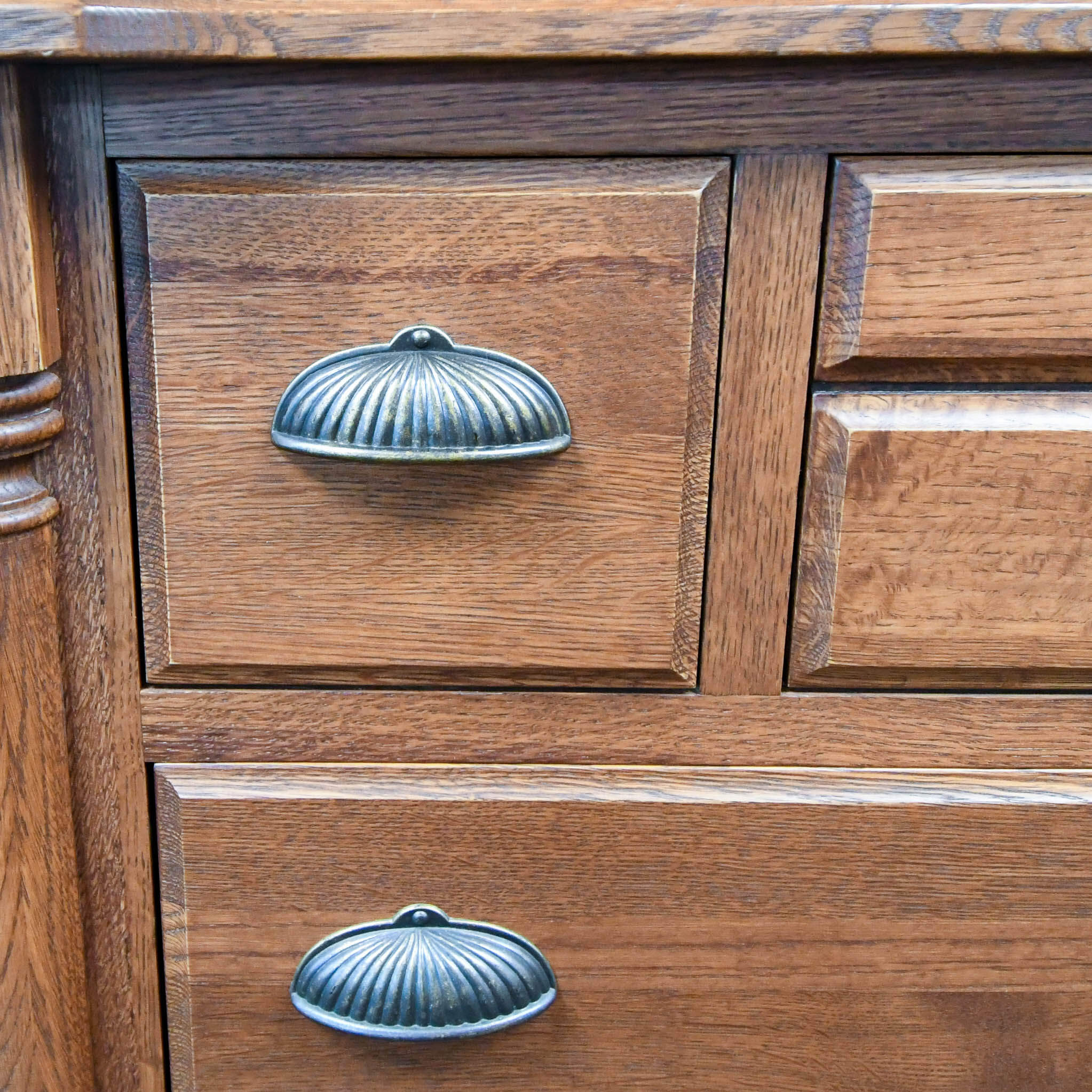 Vintage Oak 7 Drawer Chest-9