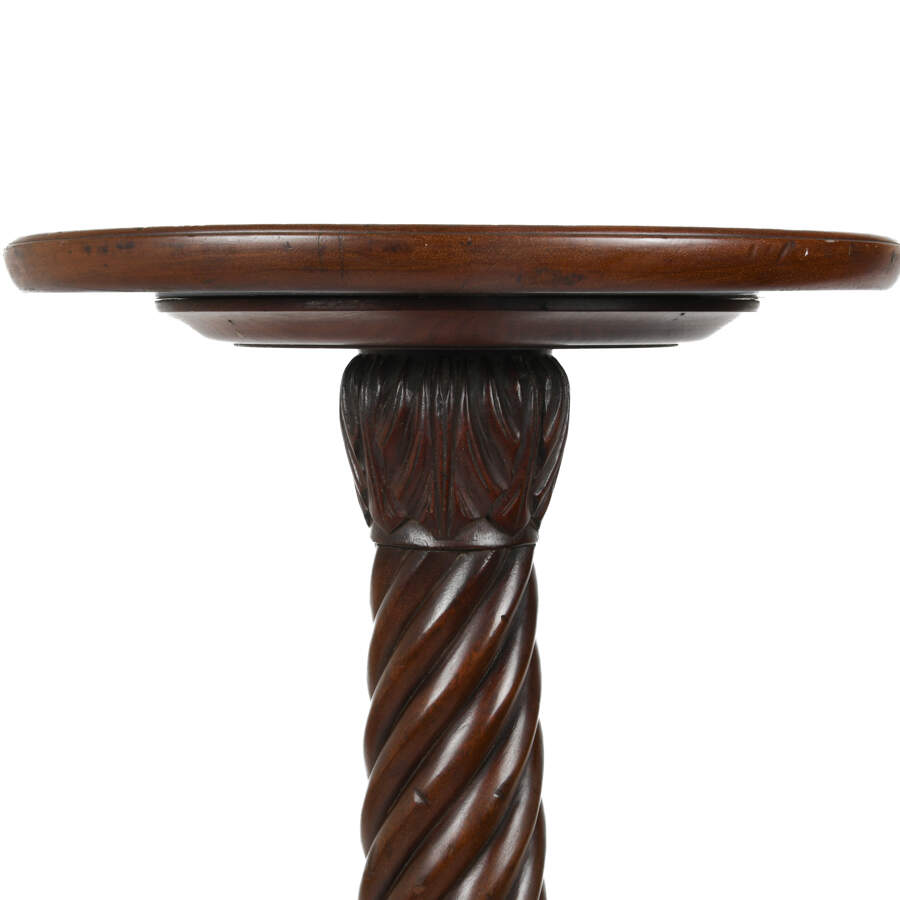 Chippendale Style Mahogany Torchére Plant Stand-11