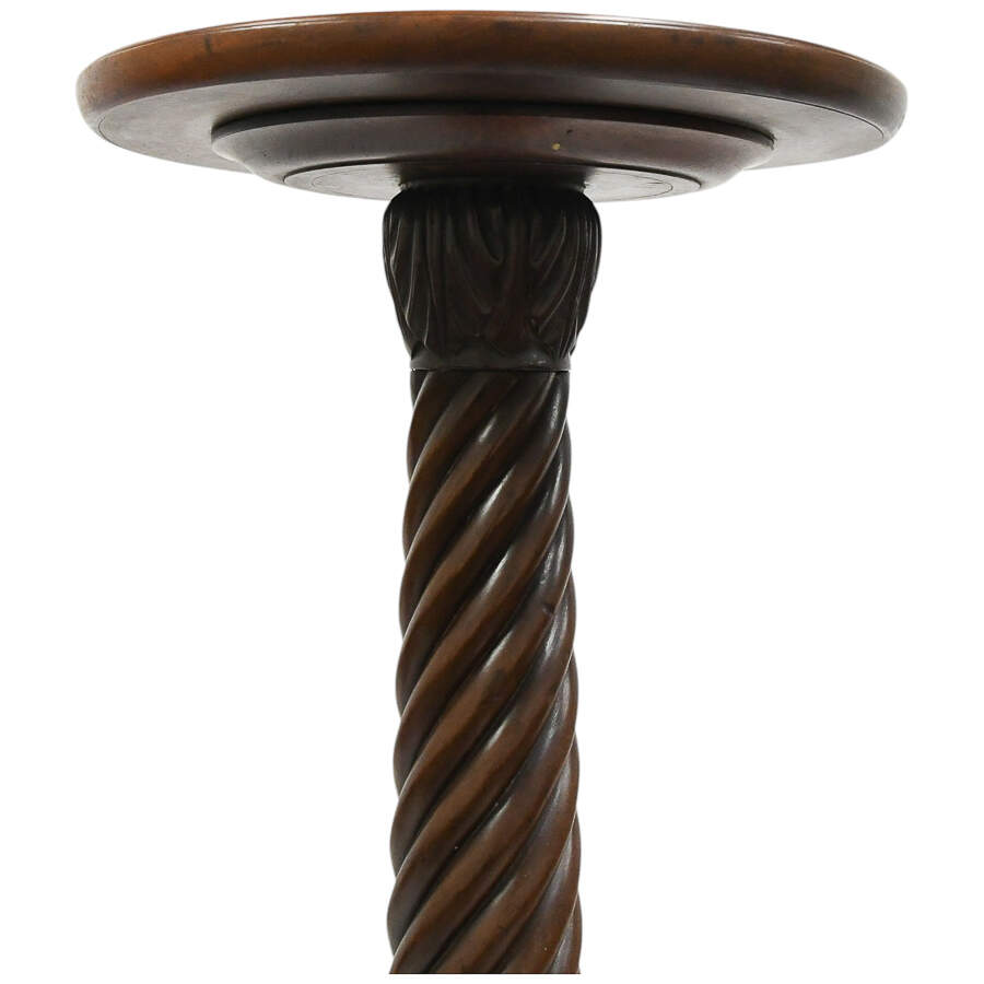 Chippendale Style Mahogany Torchére Plant Stand-5