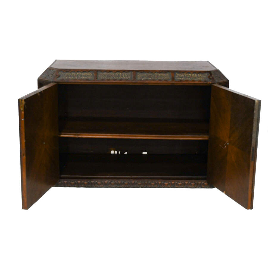 Chinese Carved Medallion Sideboard Cabinet-3