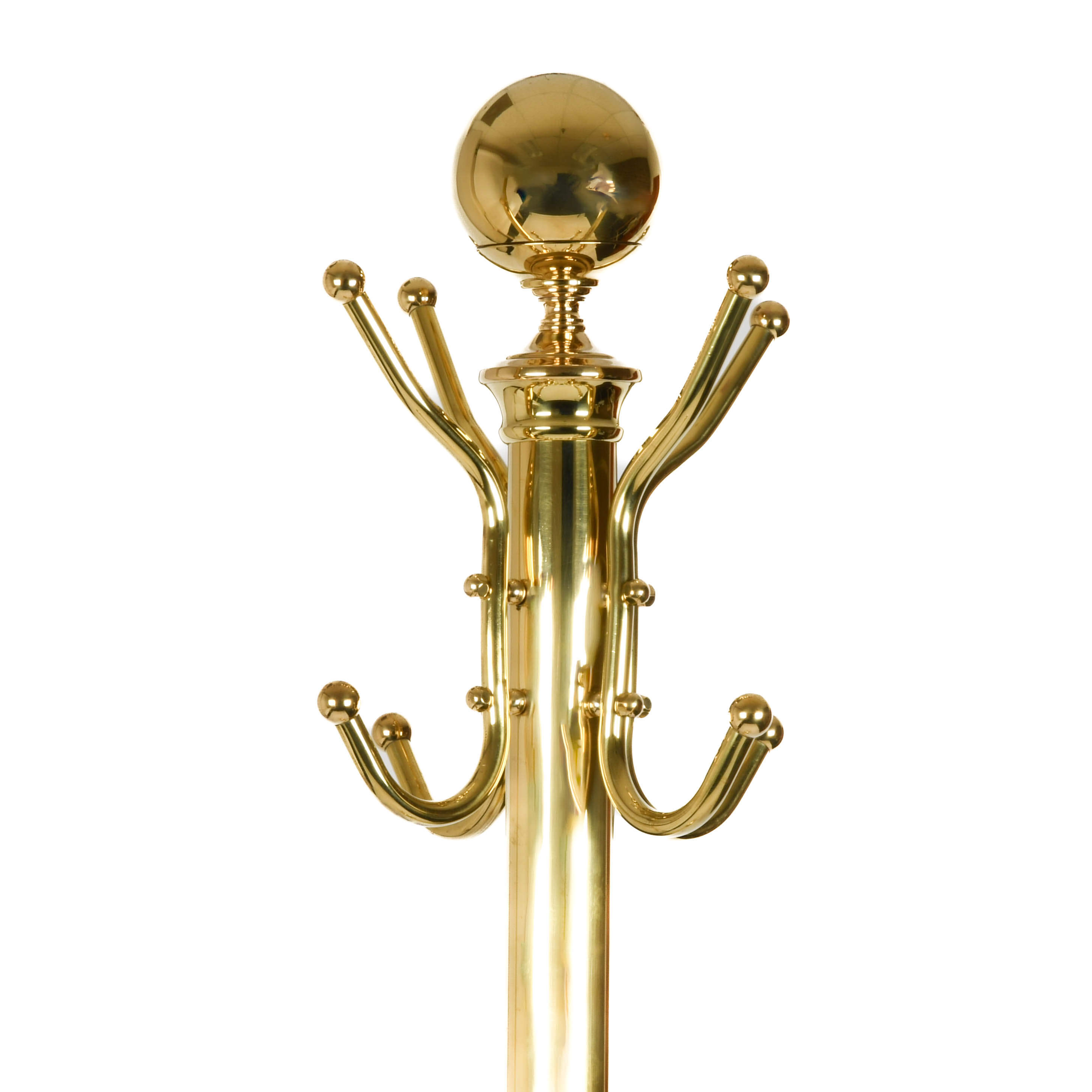 Vintage Ornate Brass Coat Rack-4