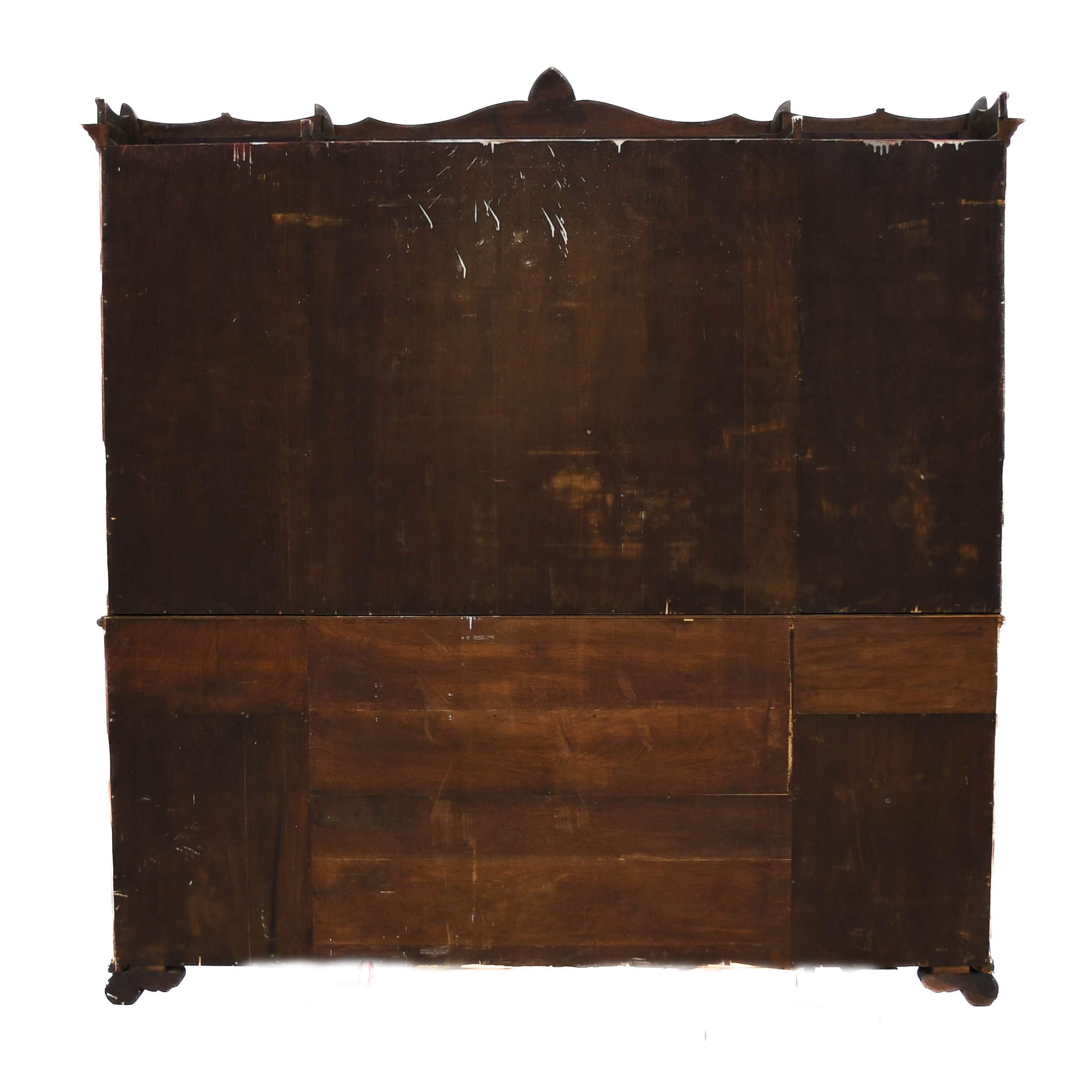 Traditional Mahogany Drop Front Secretary Cabinet-8