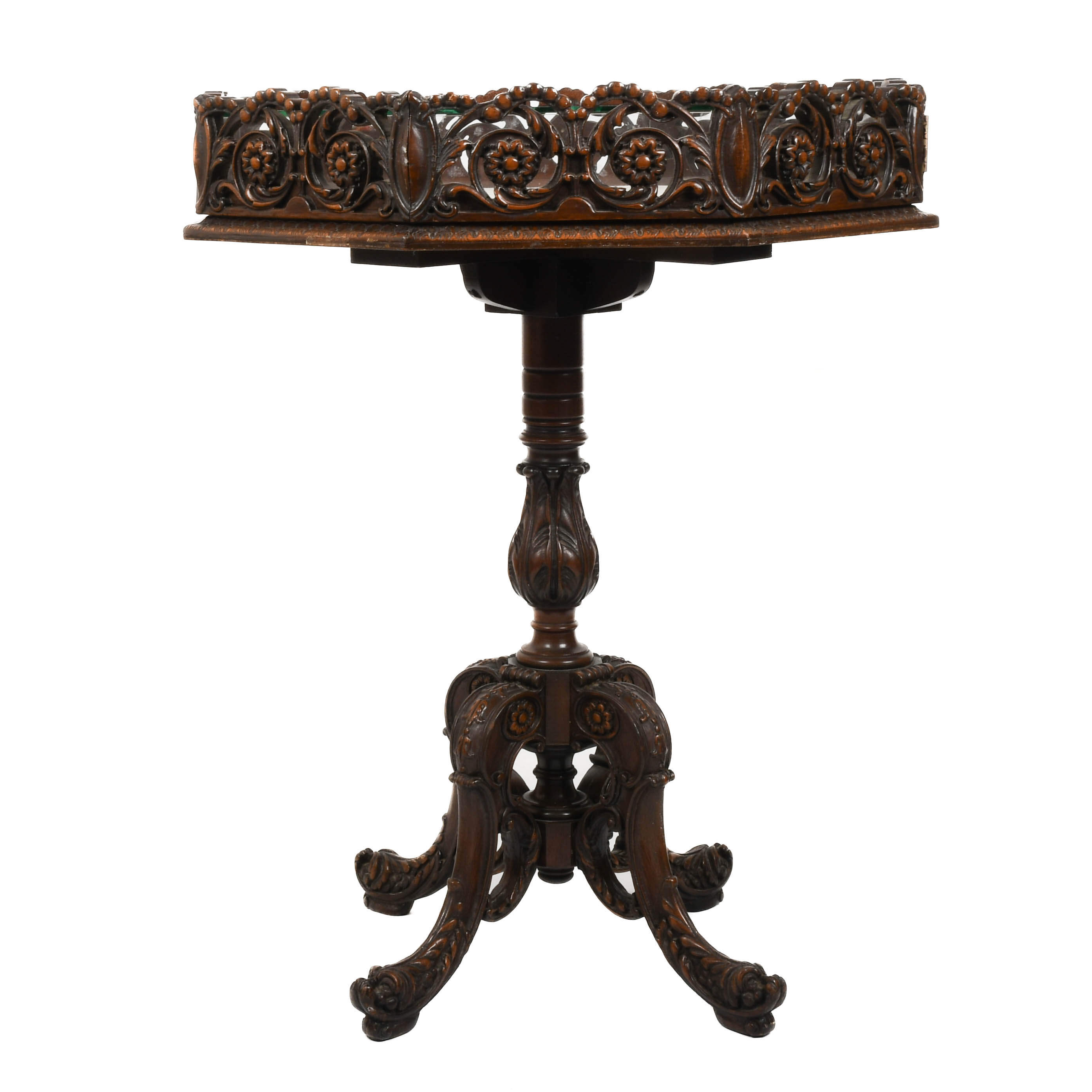 Antique Mahogany Showcase Table-1