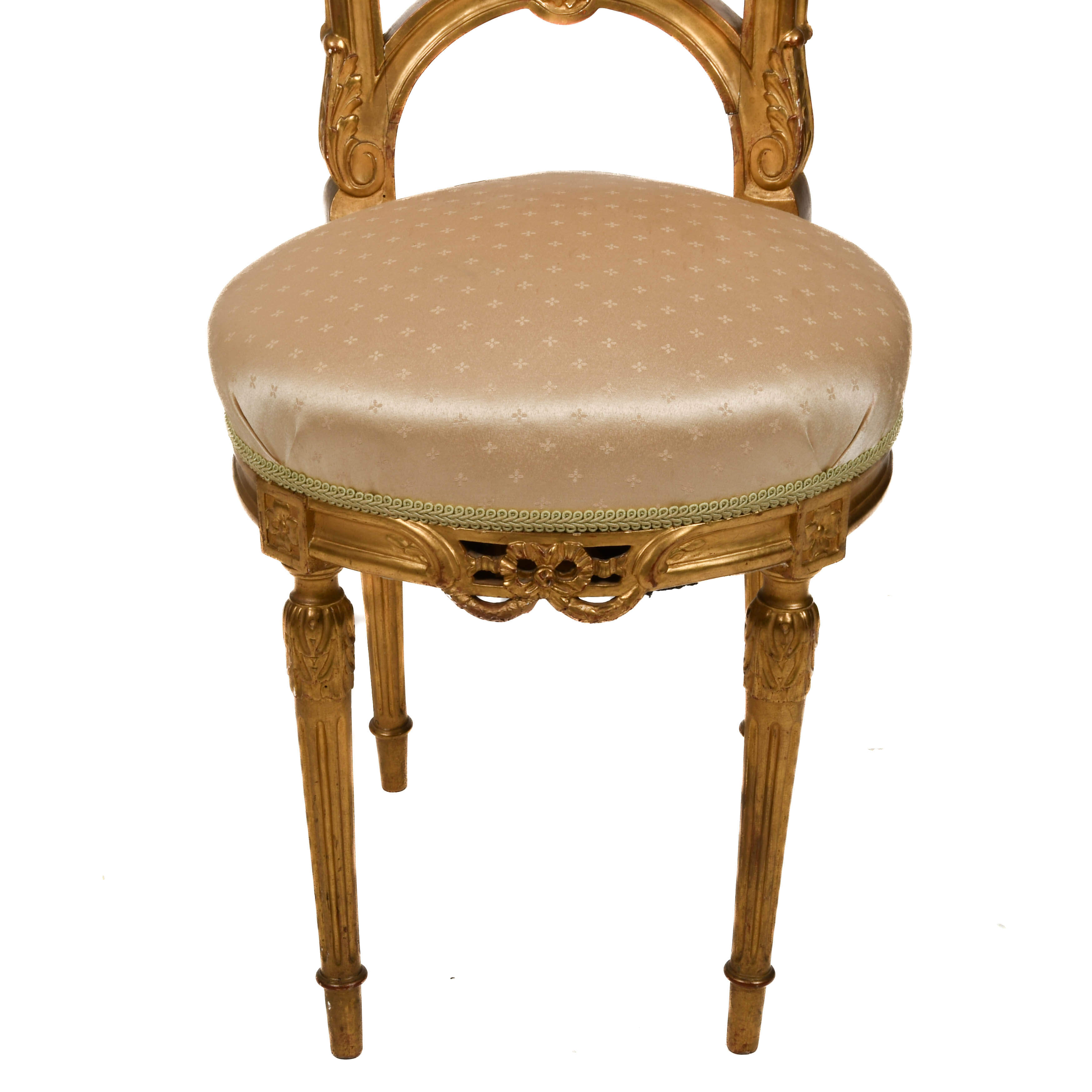 Antique French Ladies Slipper Chair-5