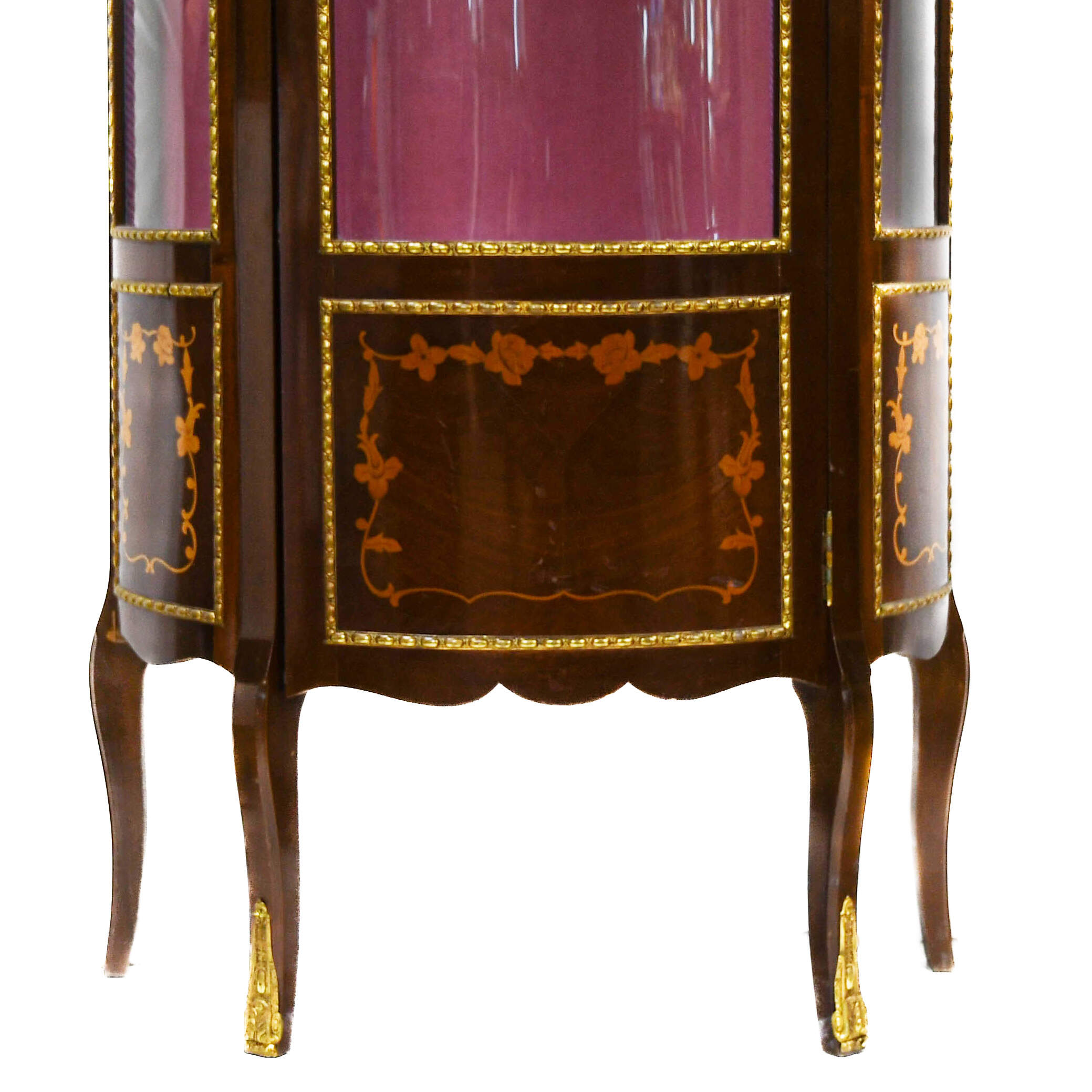 French Louis XV-Style Ormolu Mounted Vitrine Display Cabinet-3