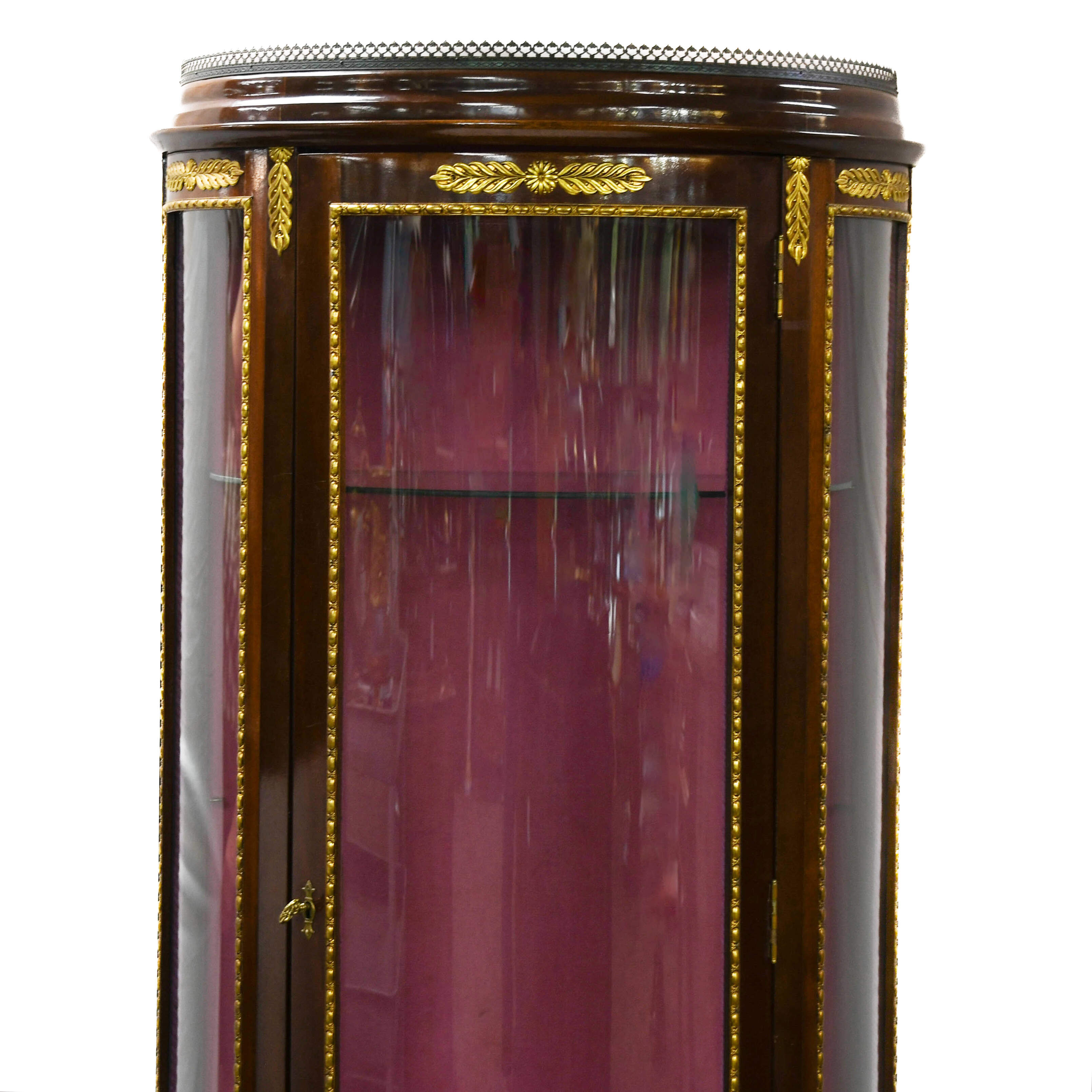 French Louis XV-Style Ormolu Mounted Vitrine Display Cabinet-2