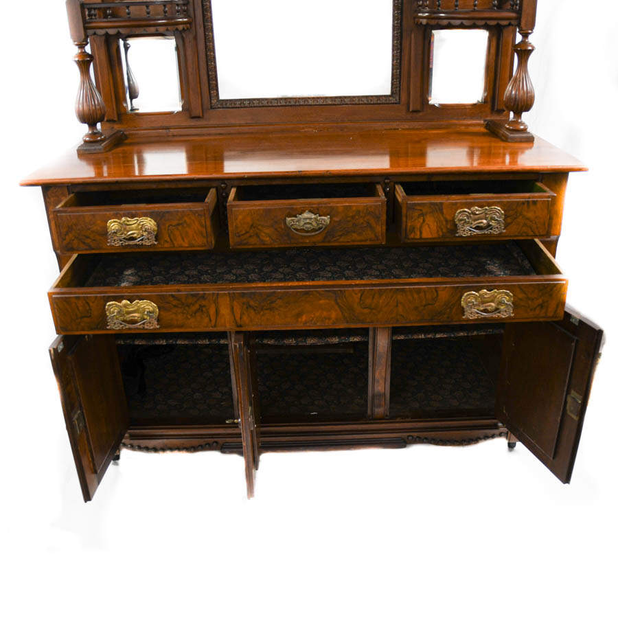 Mirrored Cabinet with Four Shelves on Sides-5