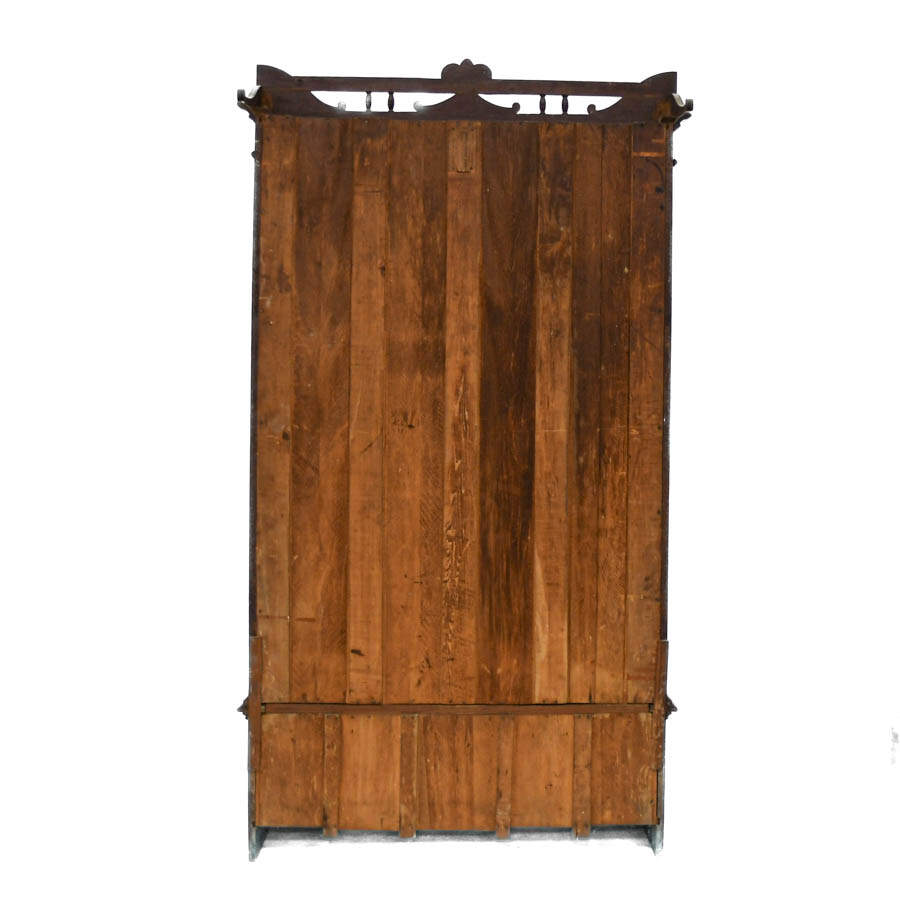 Antique Victorian Walnut Glass Front Bookcase-5