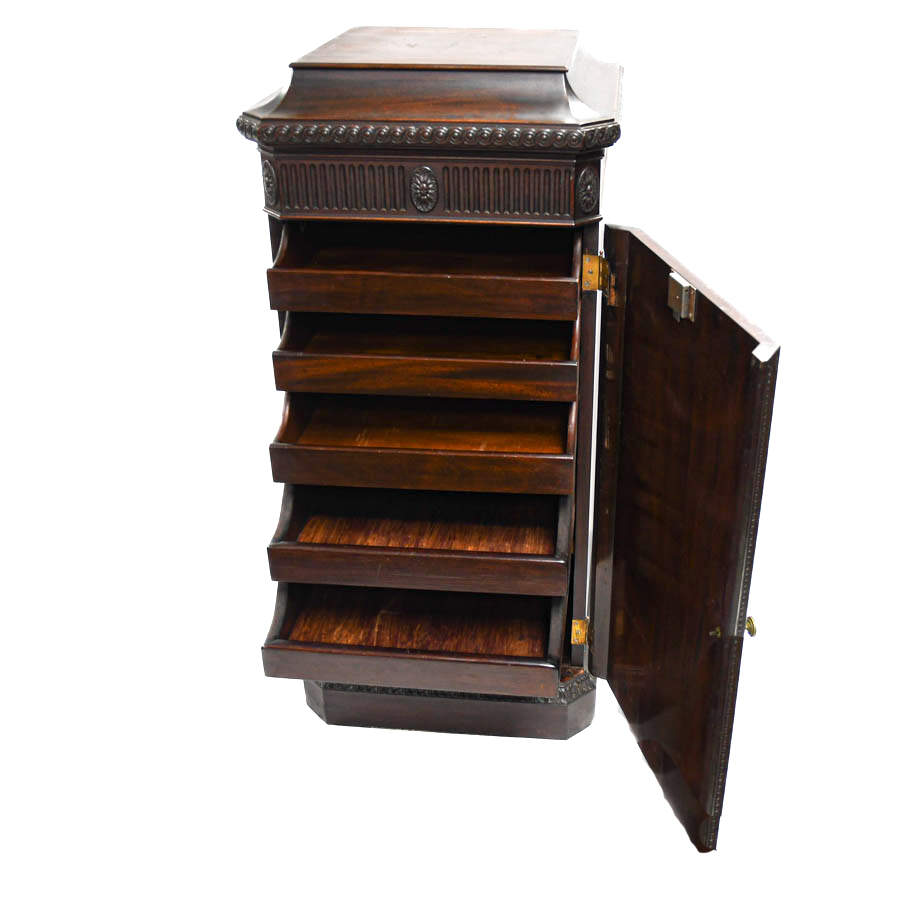 Antique 19th Century Renaissance Revival Music Sheet Cabinet-4
