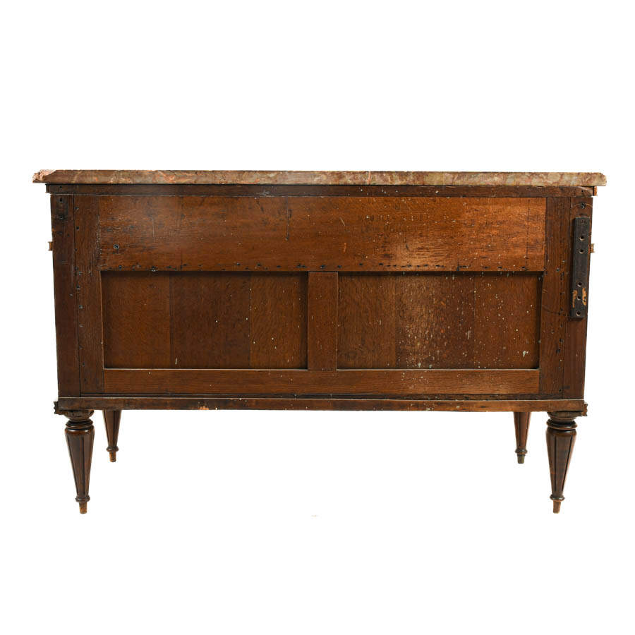 Antique French Walnut and Marble Top Cabinet-9