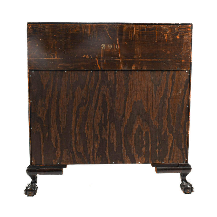 Mahogany Governor Winthrop Desk with Ball and Claw Feet-9