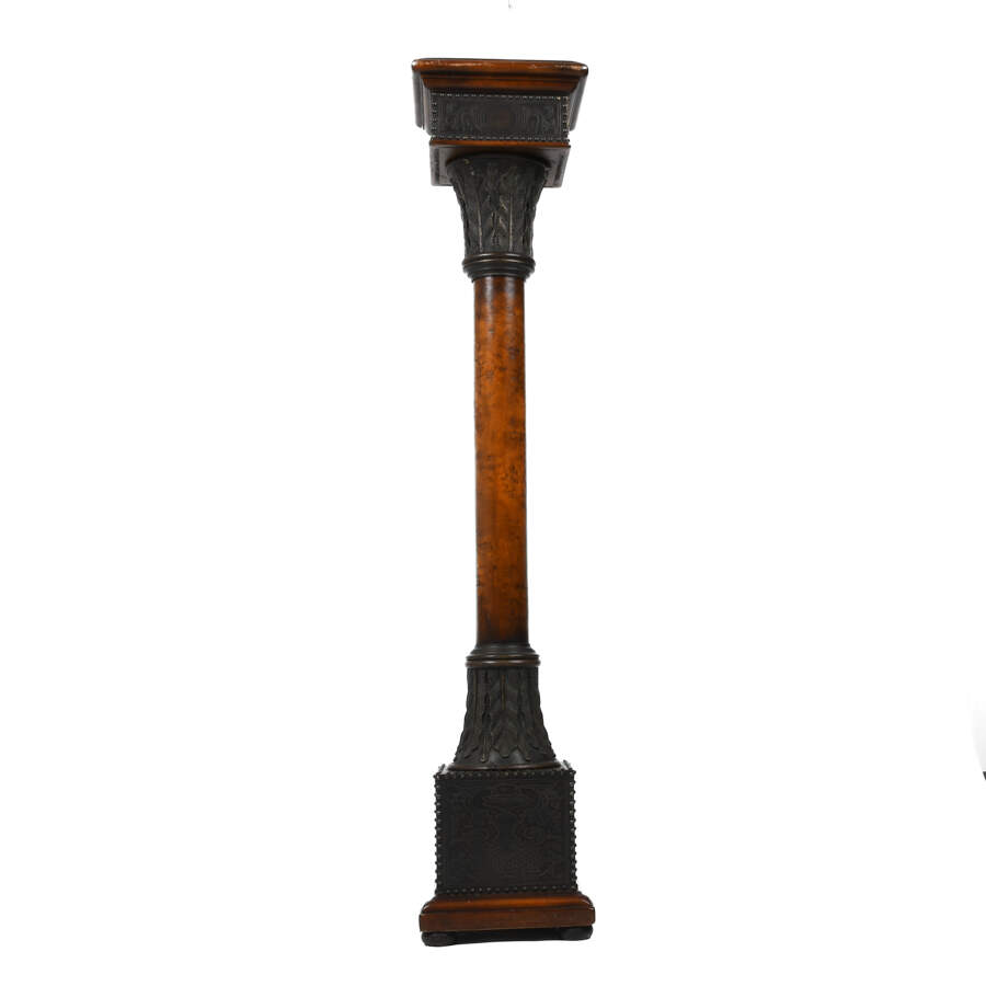 Ornate Bronze and Mixed Metal Pedestal-4
