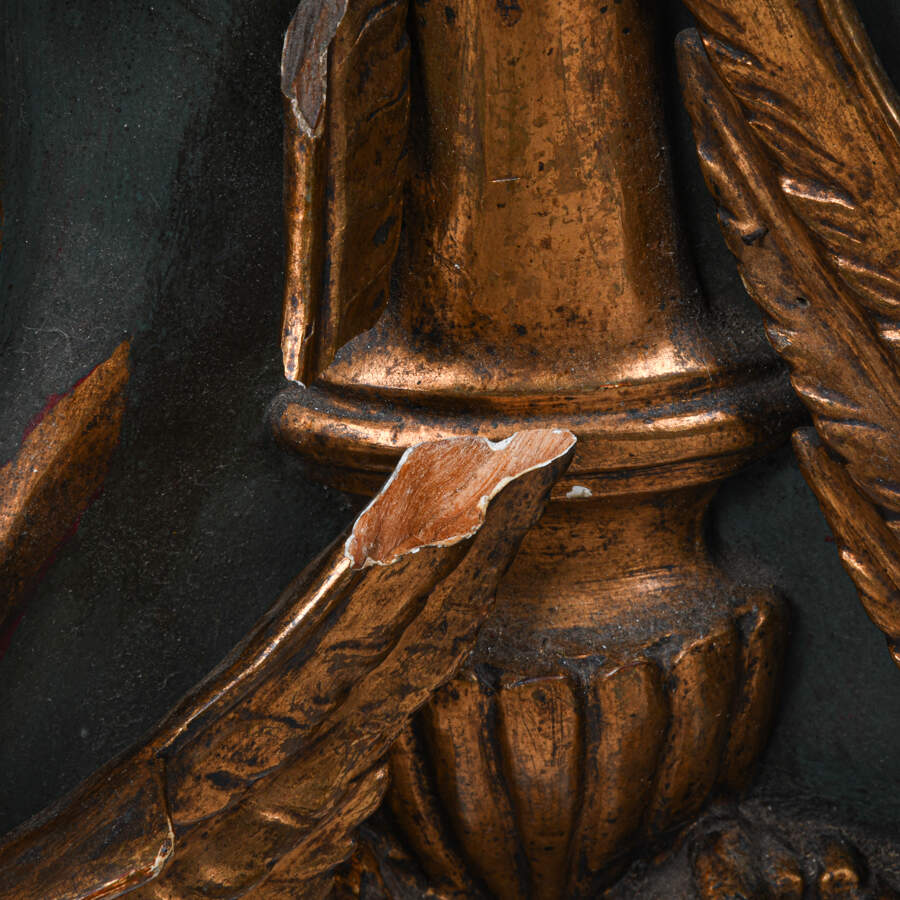 Magnificent Pedestal with Dragons and Gilt Wood-4