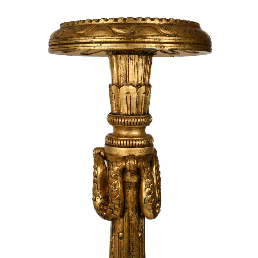 Pair of Carved and Gilded Wood Pedestals-4