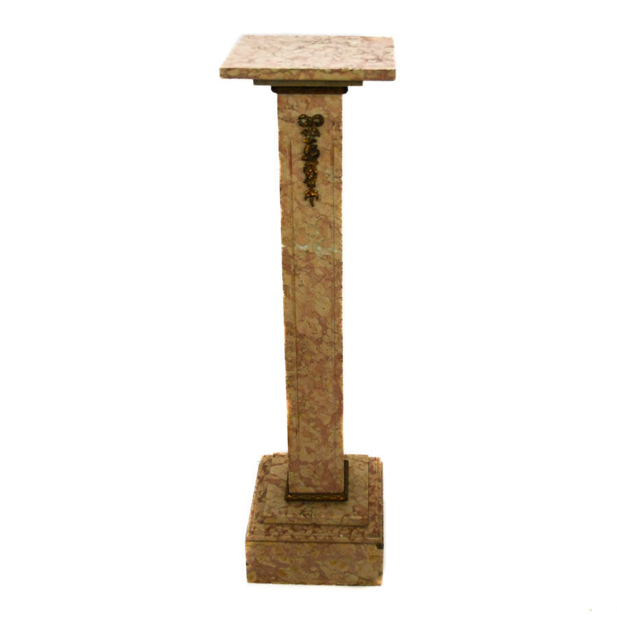 Marble Pedestal with Gilt Bands-2