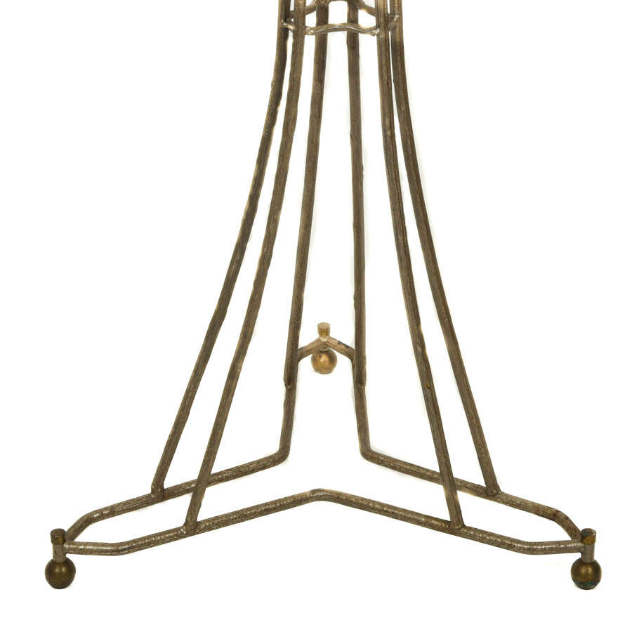 Decorative Wrought Iron Stand with Hand-Blown Vase-3