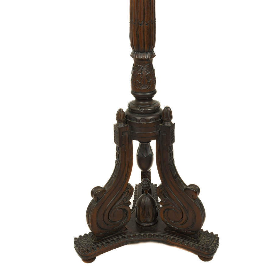 Antique Ornately Carved Walnut Pedestal-6