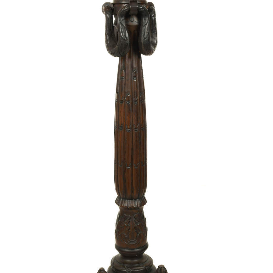 Antique Ornately Carved Walnut Pedestal-5