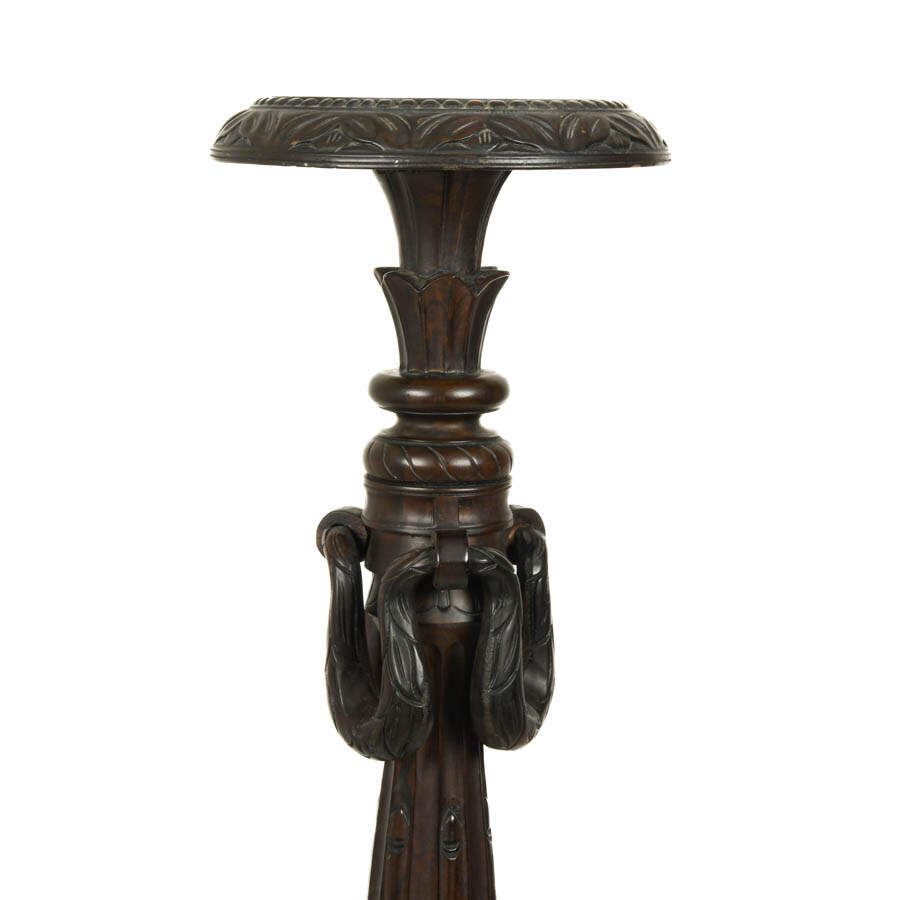 Antique Ornately Carved Walnut Pedestal-3