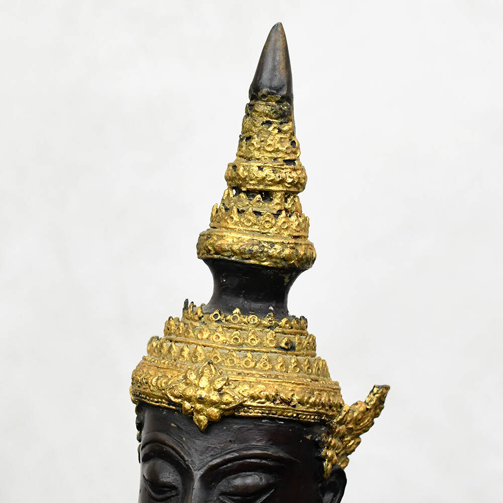 Gilded Bronze Burmese Manussiha Statue-8