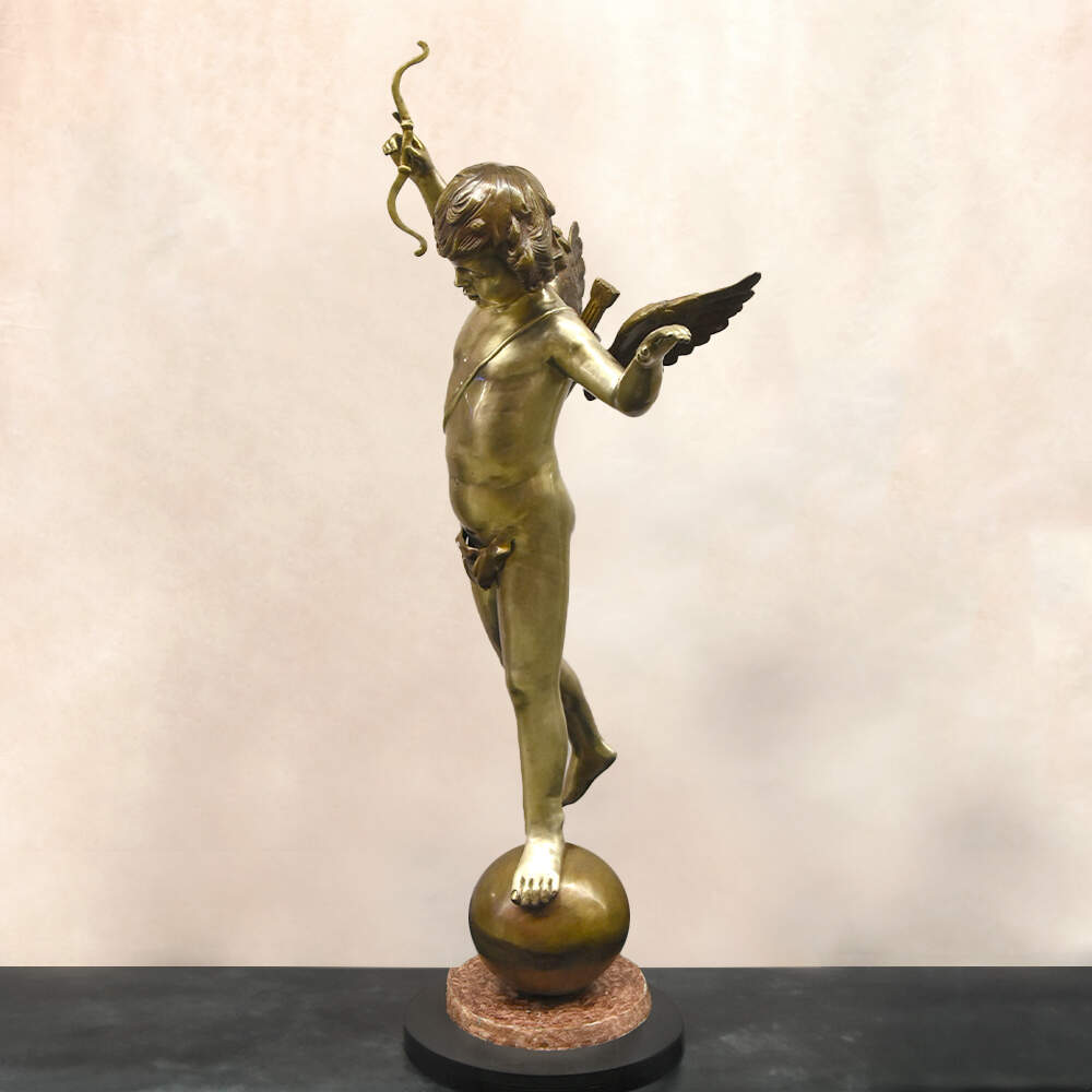 Lifesize Bronze Putti Sculpture in the Style of Auguste Moreau-2