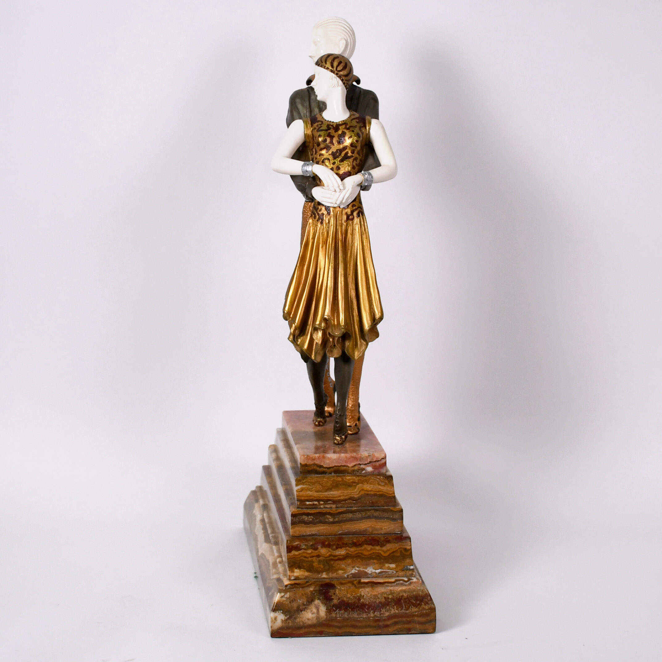 Dancing Couple on Marble Base-3
