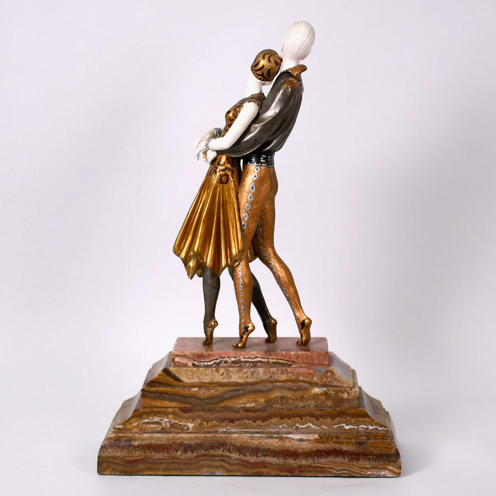 Dancing Couple on Marble Base-2