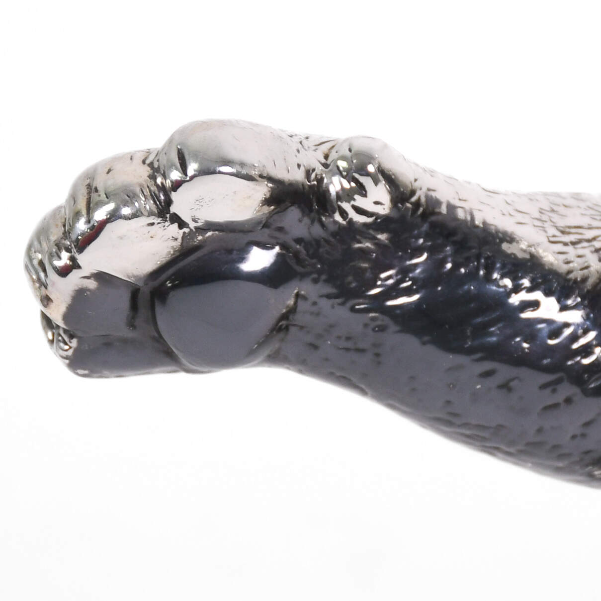 Silver Clad Playful Lion Cub Sculpture-6