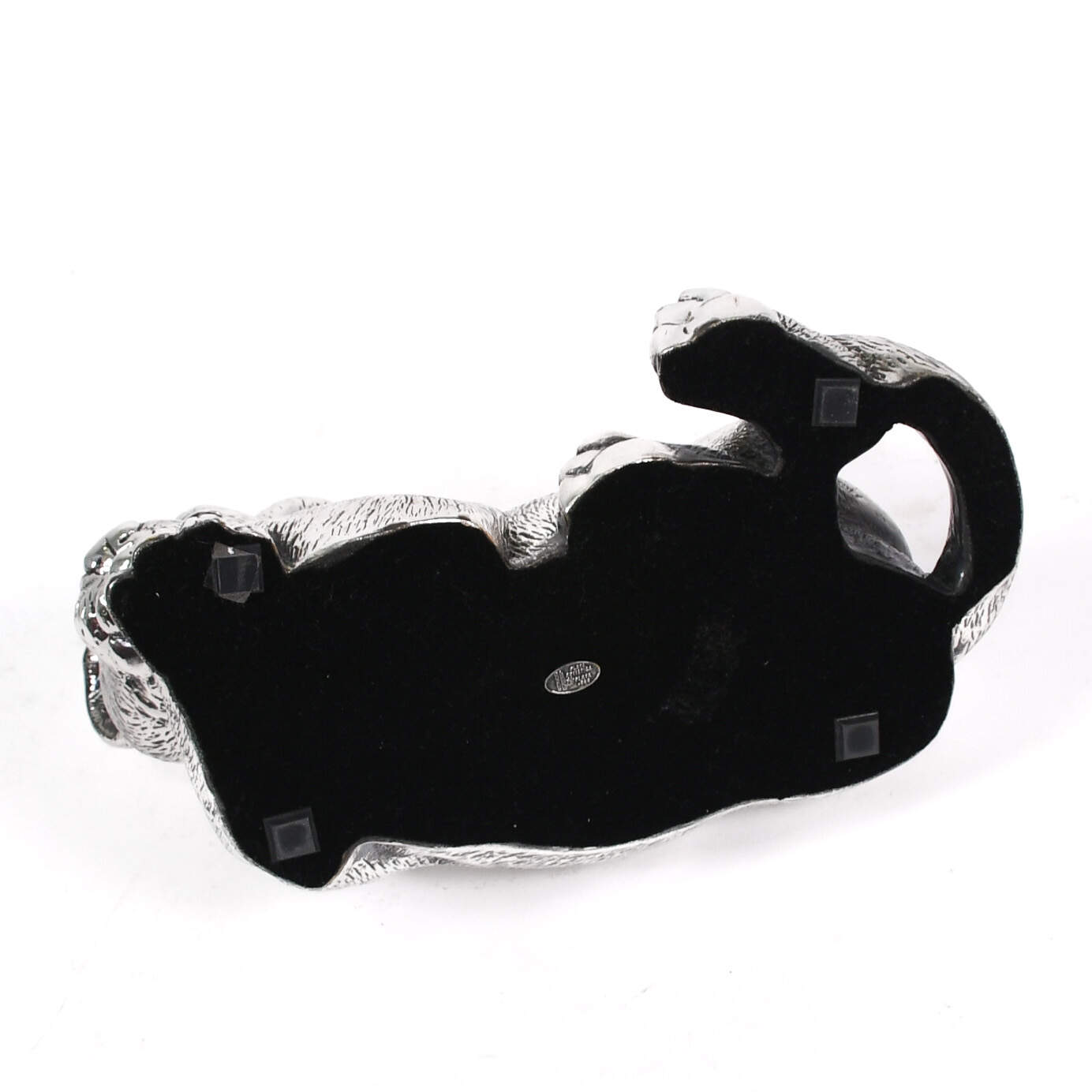 Silver Clad Laying Lion Cub Sculpture-7