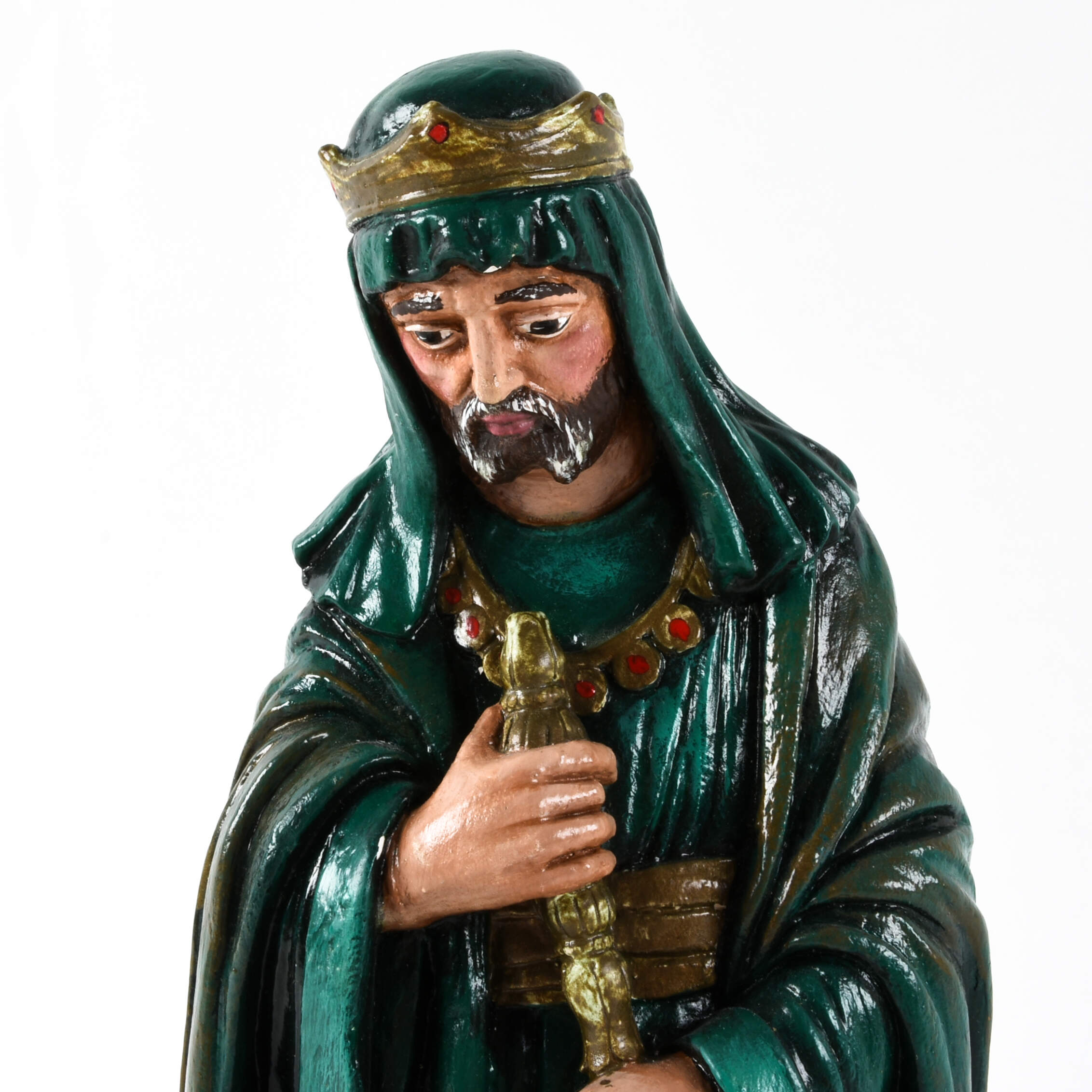Bianchi G. Ruggeri Painted Nativity Caspar Magi Figure-5