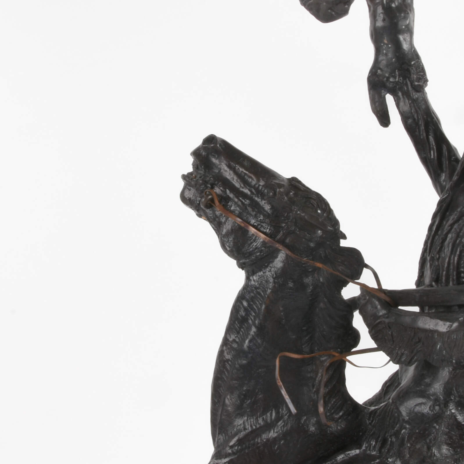 "Buffalo Signal" Bronze Sculpture After Frederic Remington-6
