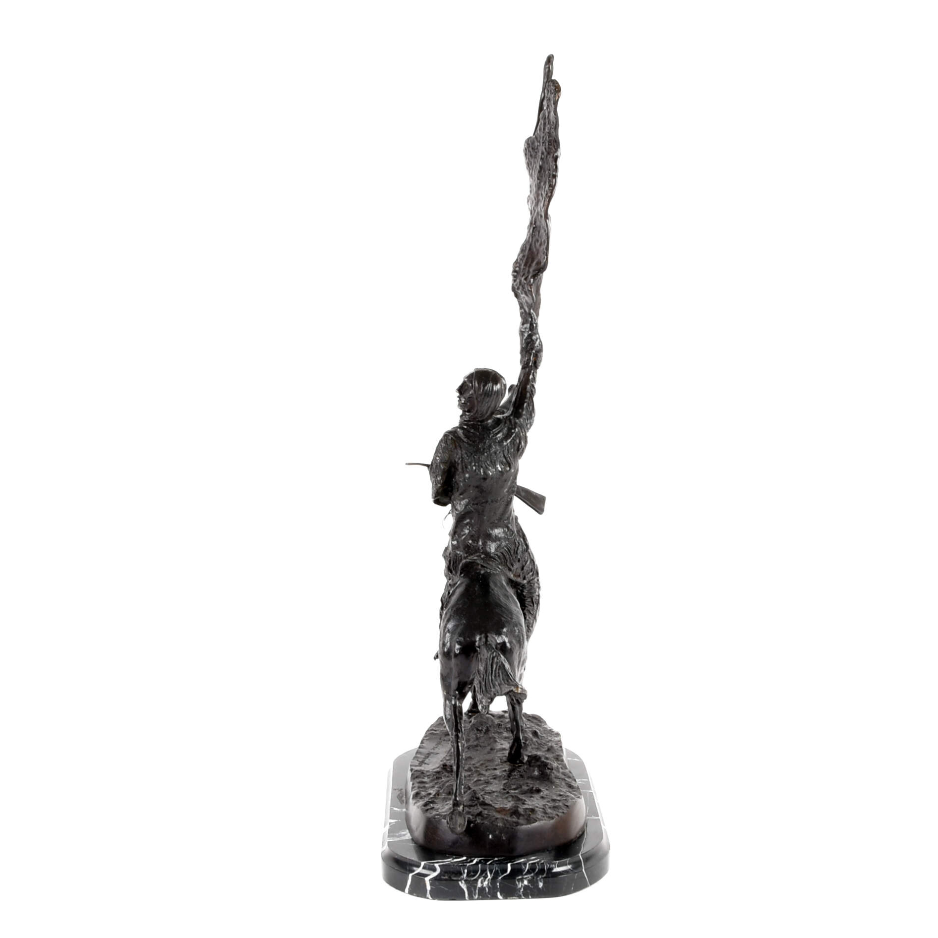 "Buffalo Signal" Bronze Sculpture After Frederic Remington-4