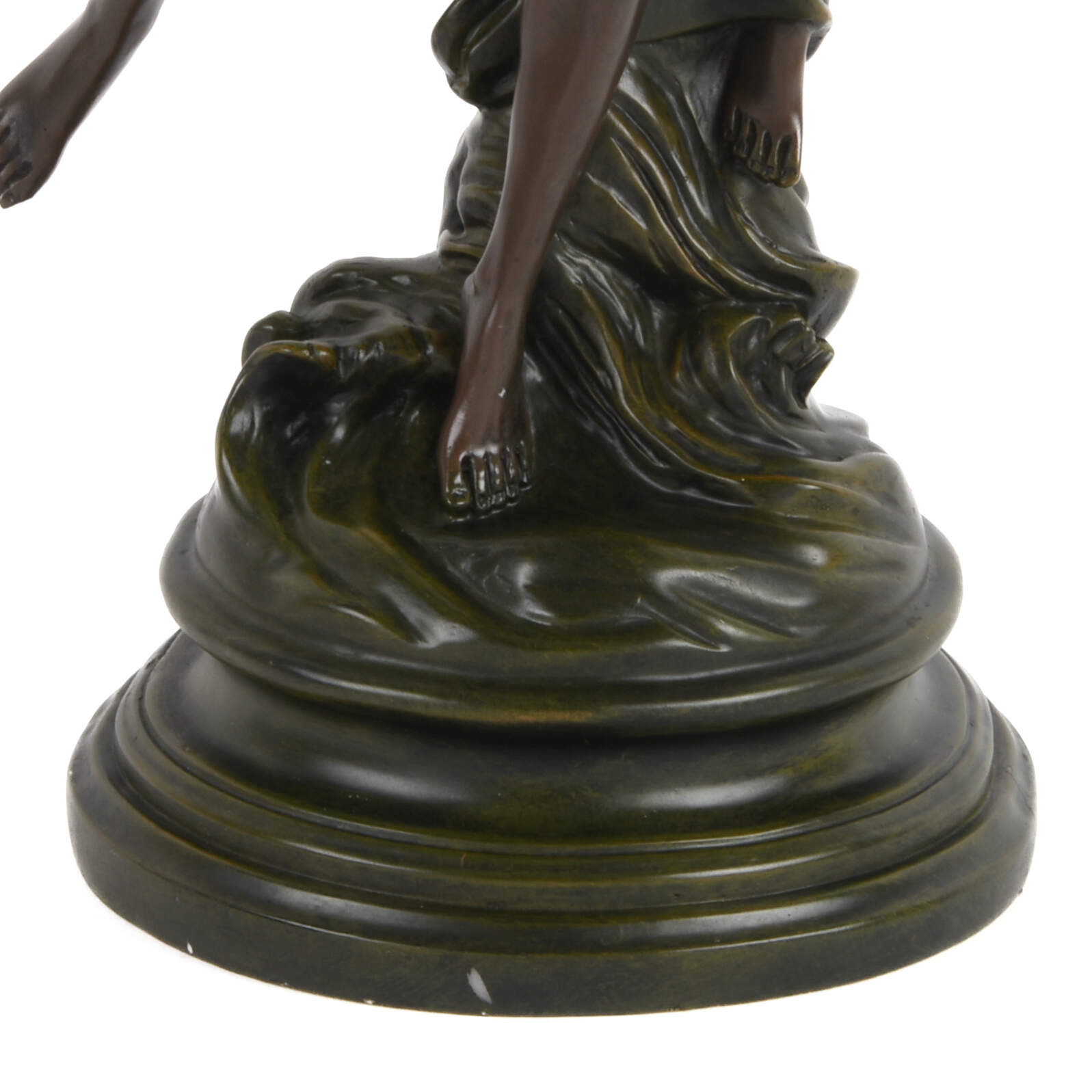 Art Nouveau-Style Painted Resin Statue "La Danse" After Eugene Marioton-6