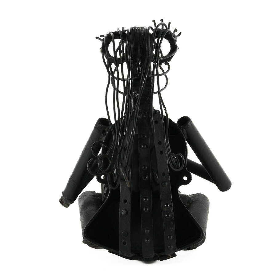 Outsider Reclaimed Metal Saxophone Player Sculpture-4